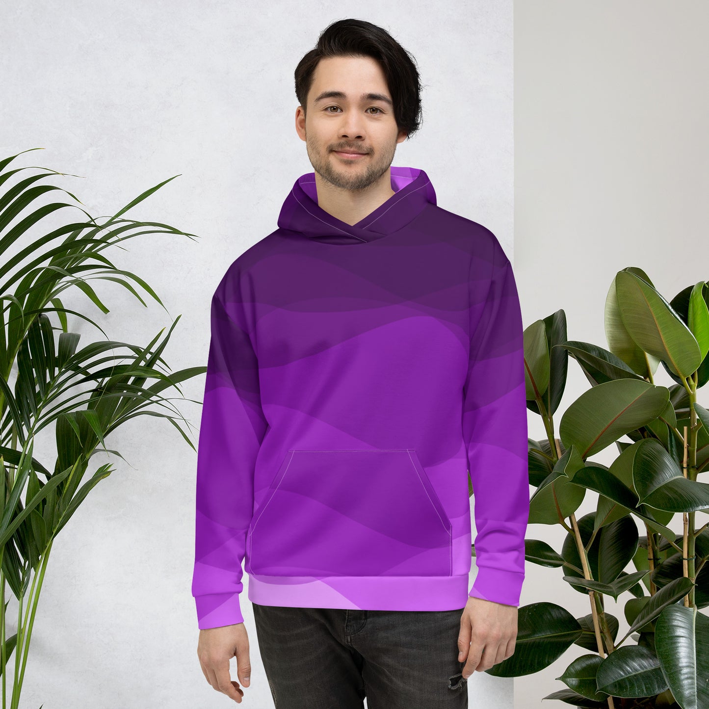 Plum Waves II Unisex Hoodie