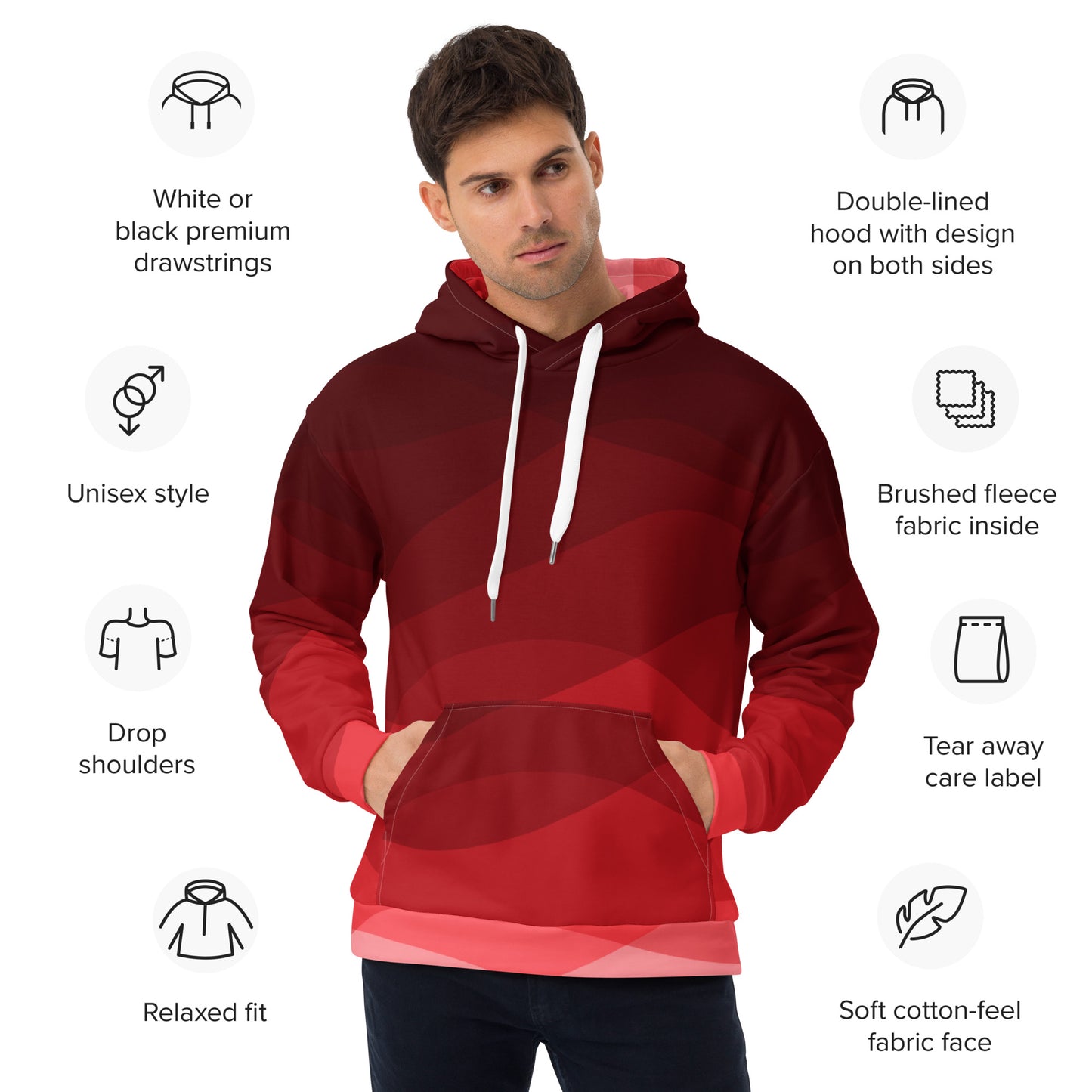 Crimson Motion Unisex Hoodie