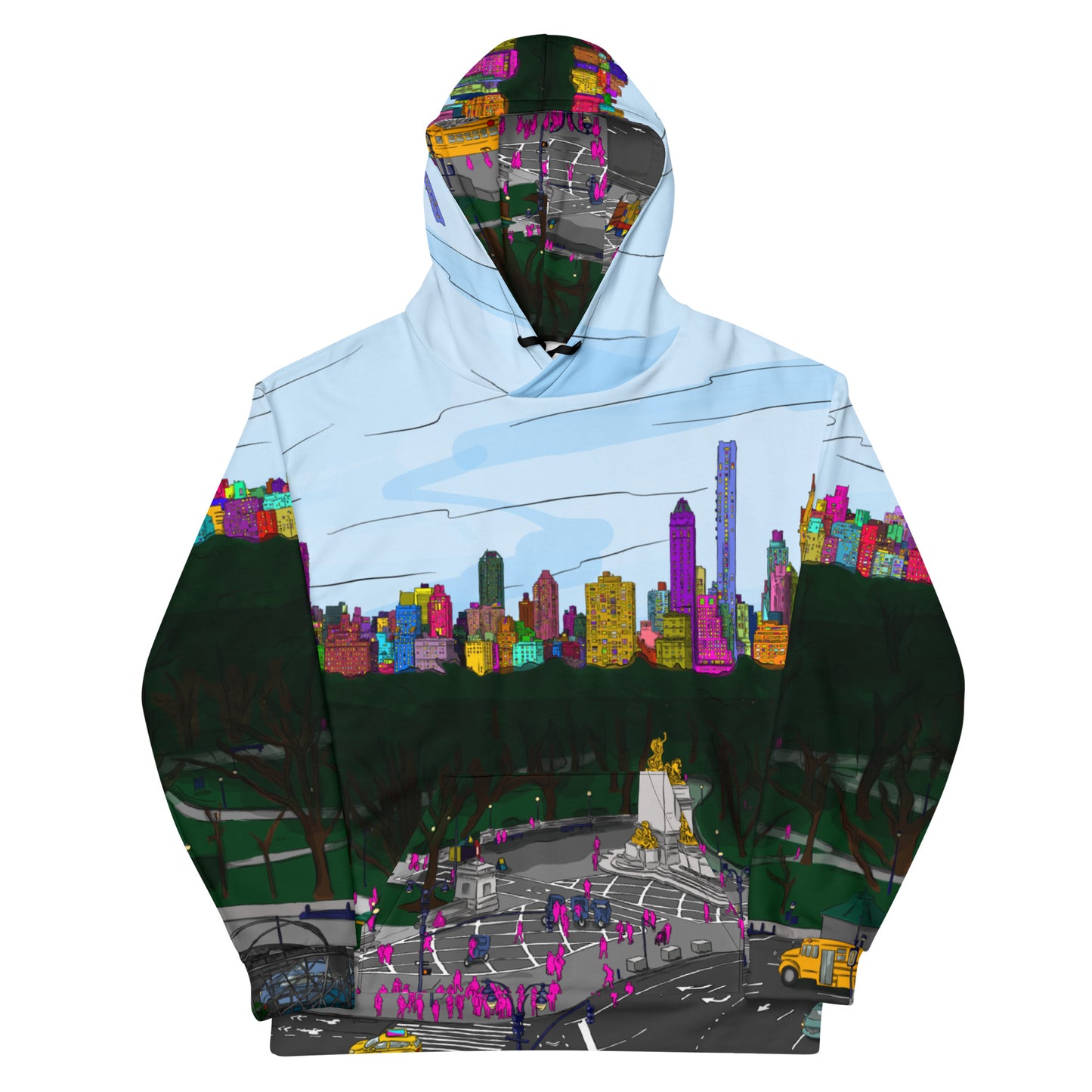 Central Park & Columbus Circle from Dizzy’s NYC Men’s Hoodie