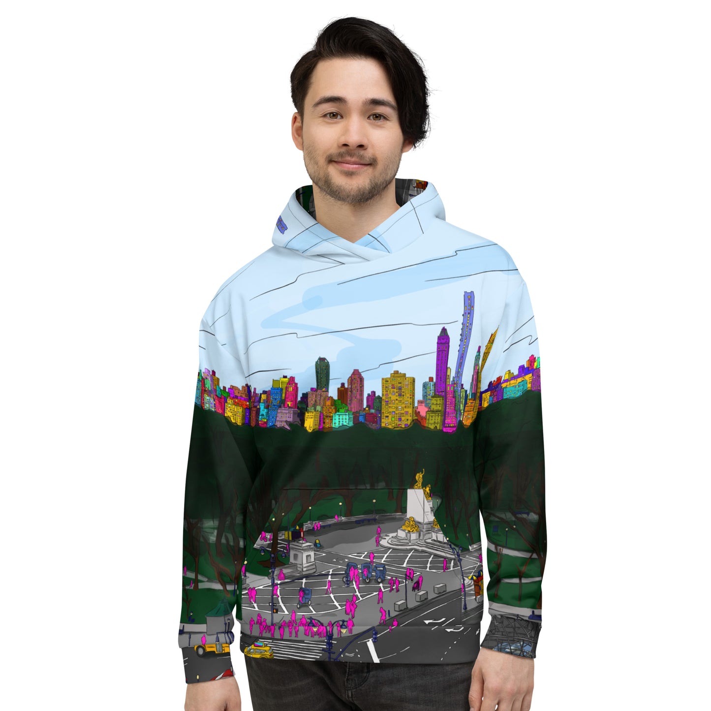 Central Park & Columbus Circle from Dizzy’s NYC Men’s Hoodie