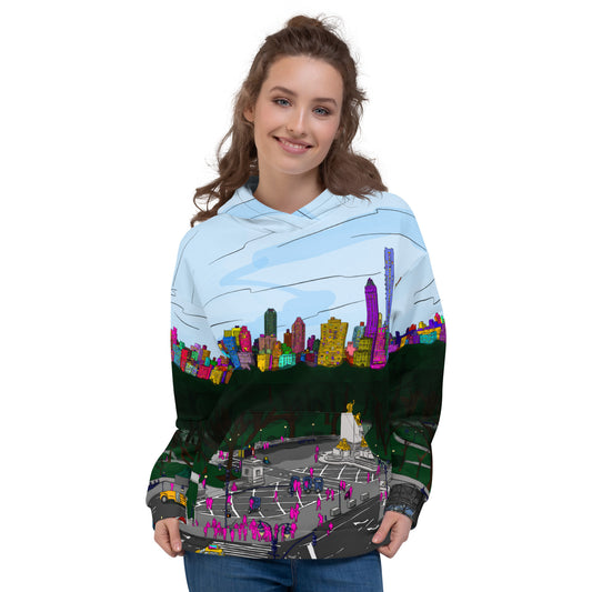 Central Park & Columbus Circle from Dizzy’s NYC Women’s Hoodie