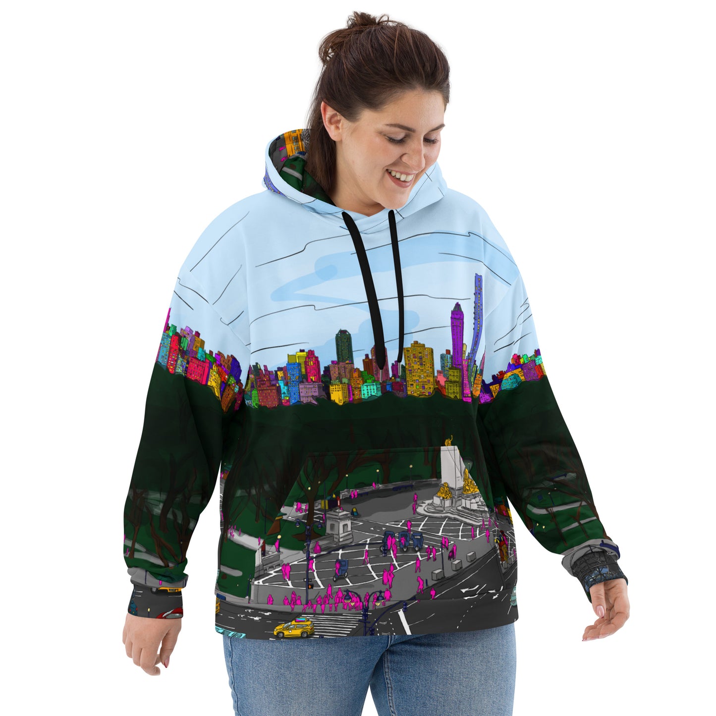 Central Park & Columbus Circle from Dizzy’s NYC Women’s Hoodie