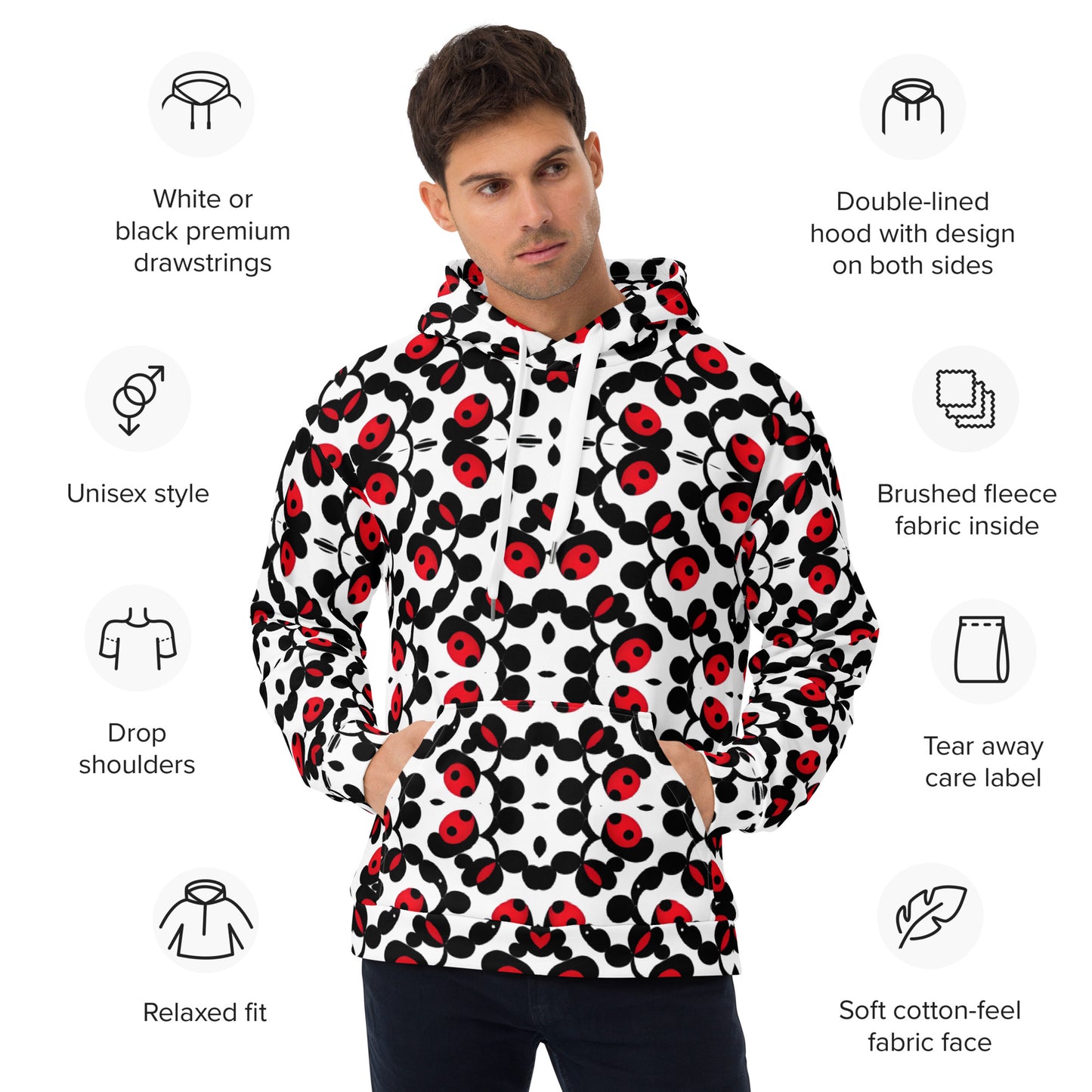 Ladybug Noir Men’s Hoodie