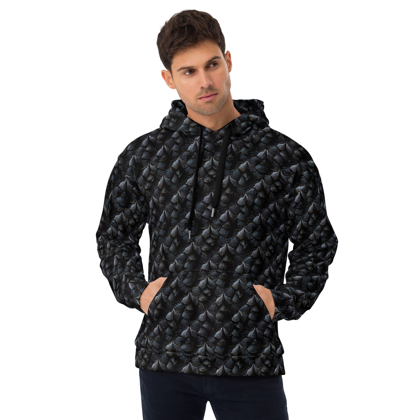 Onyxxor, the Cliff Sentinel Dragon Men’s Hoodie