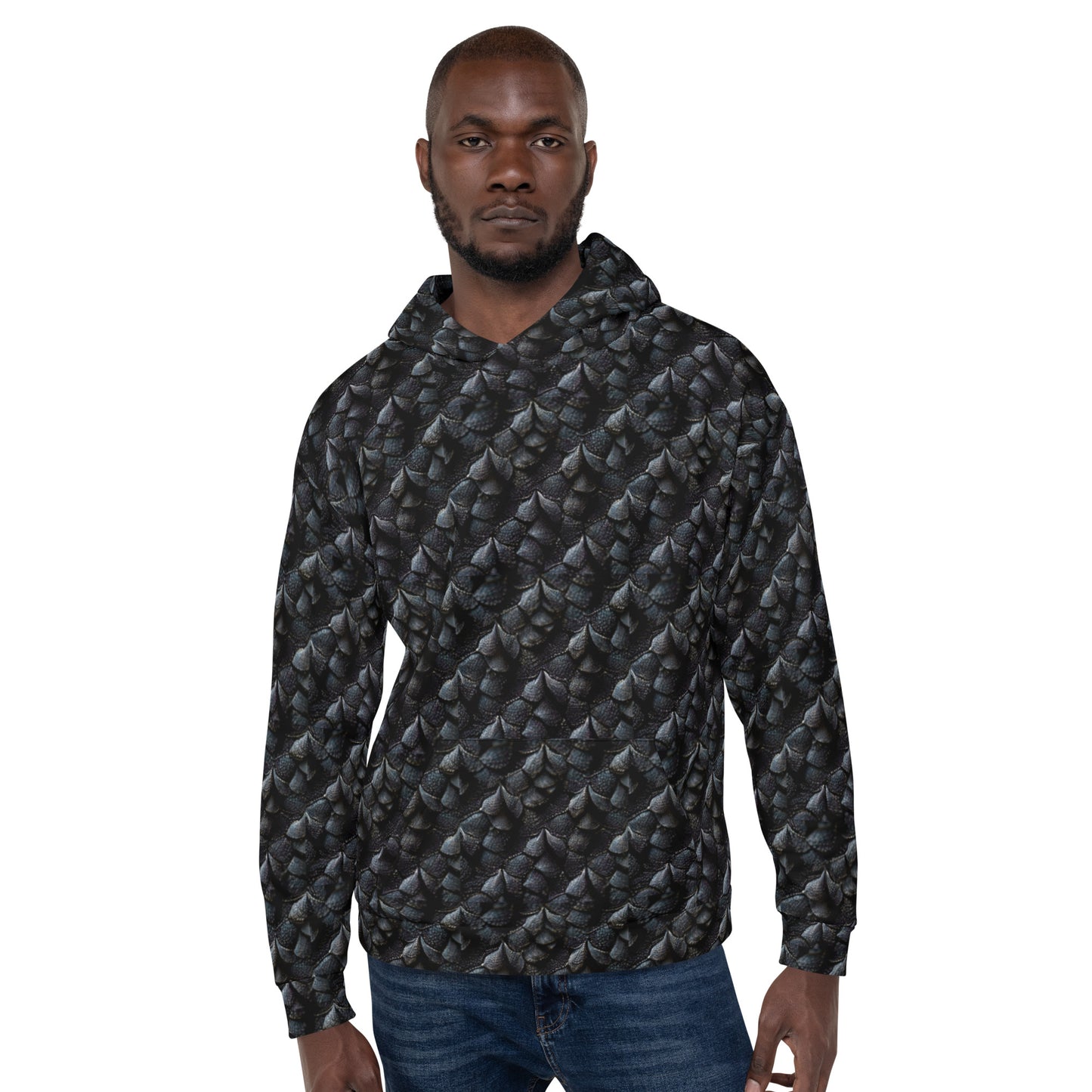 Onyxxor, the Cliff Sentinel Dragon Men’s Hoodie