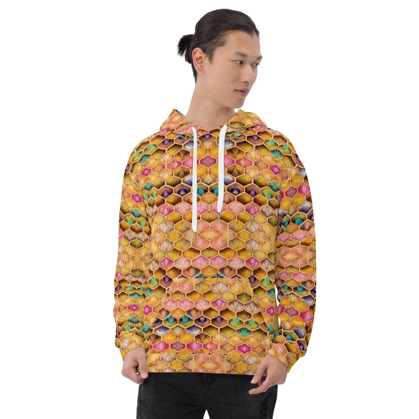 Rainbow Hive Radiance Men’s Hoodie