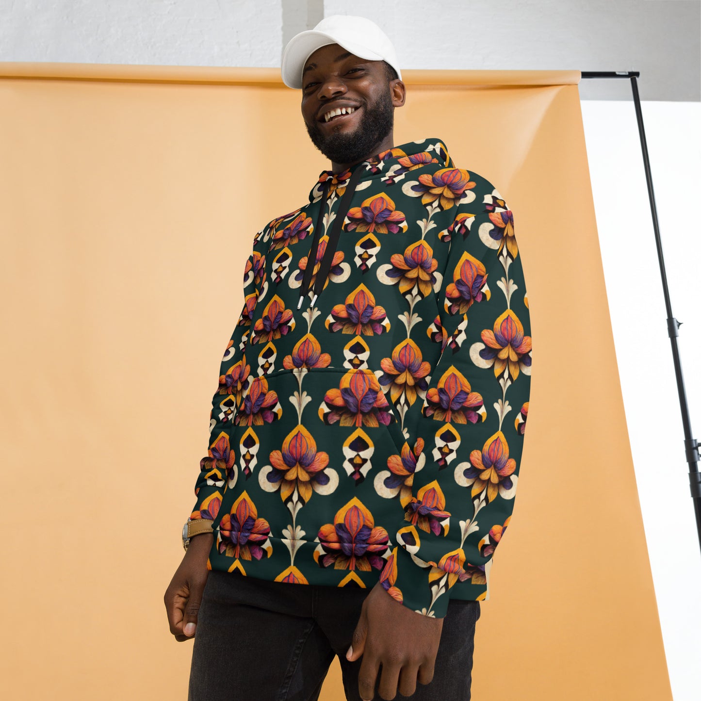 Taza’s Radiant Petals Men’s Hoodie