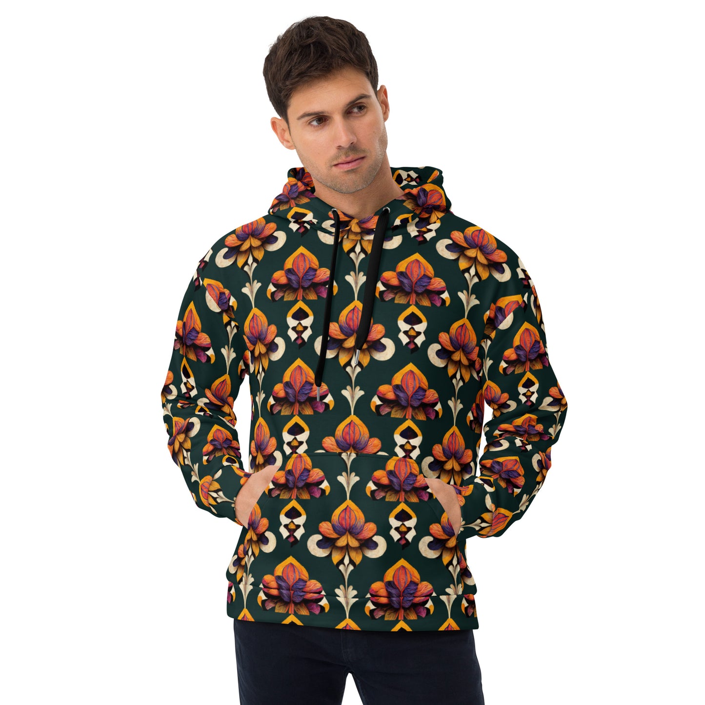 Taza’s Radiant Petals Men’s Hoodie