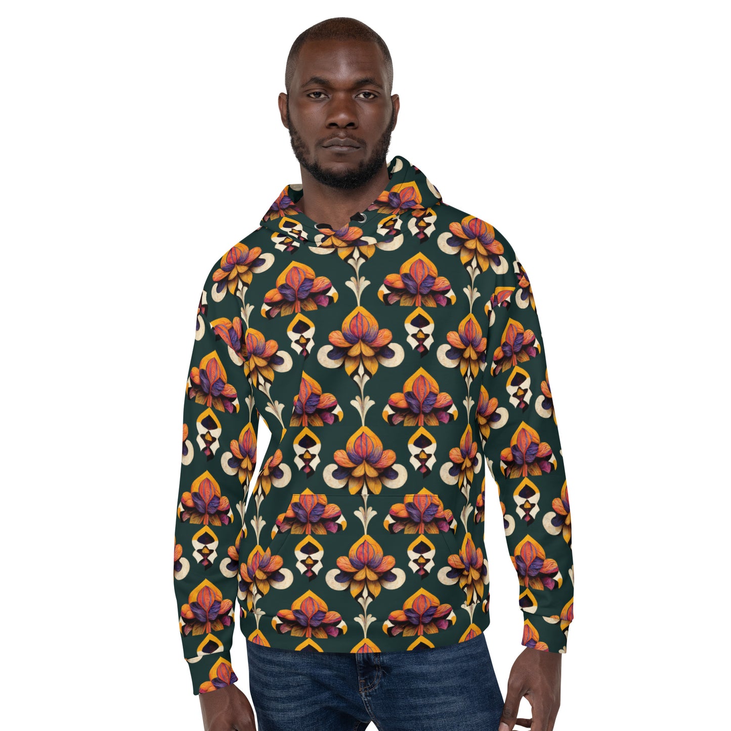 Taza’s Radiant Petals Men’s Hoodie