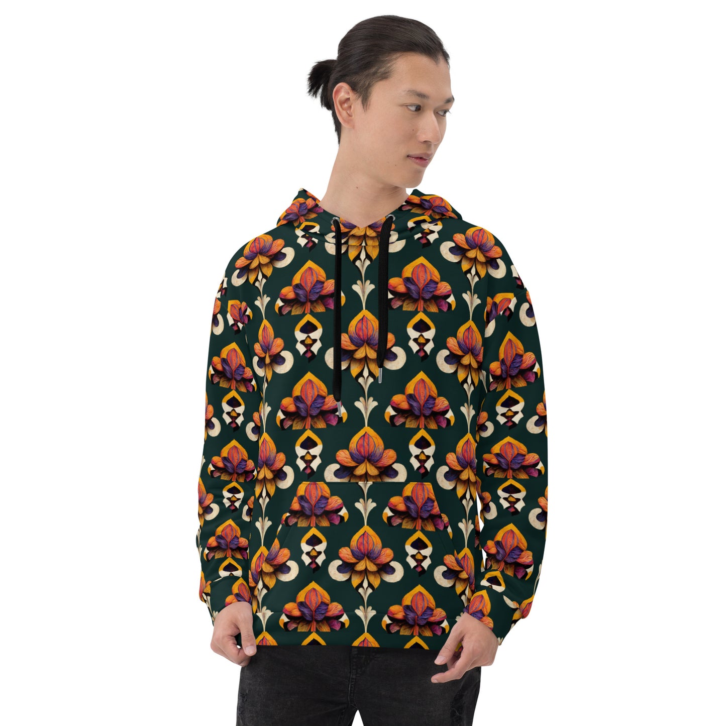 Taza’s Radiant Petals Men’s Hoodie