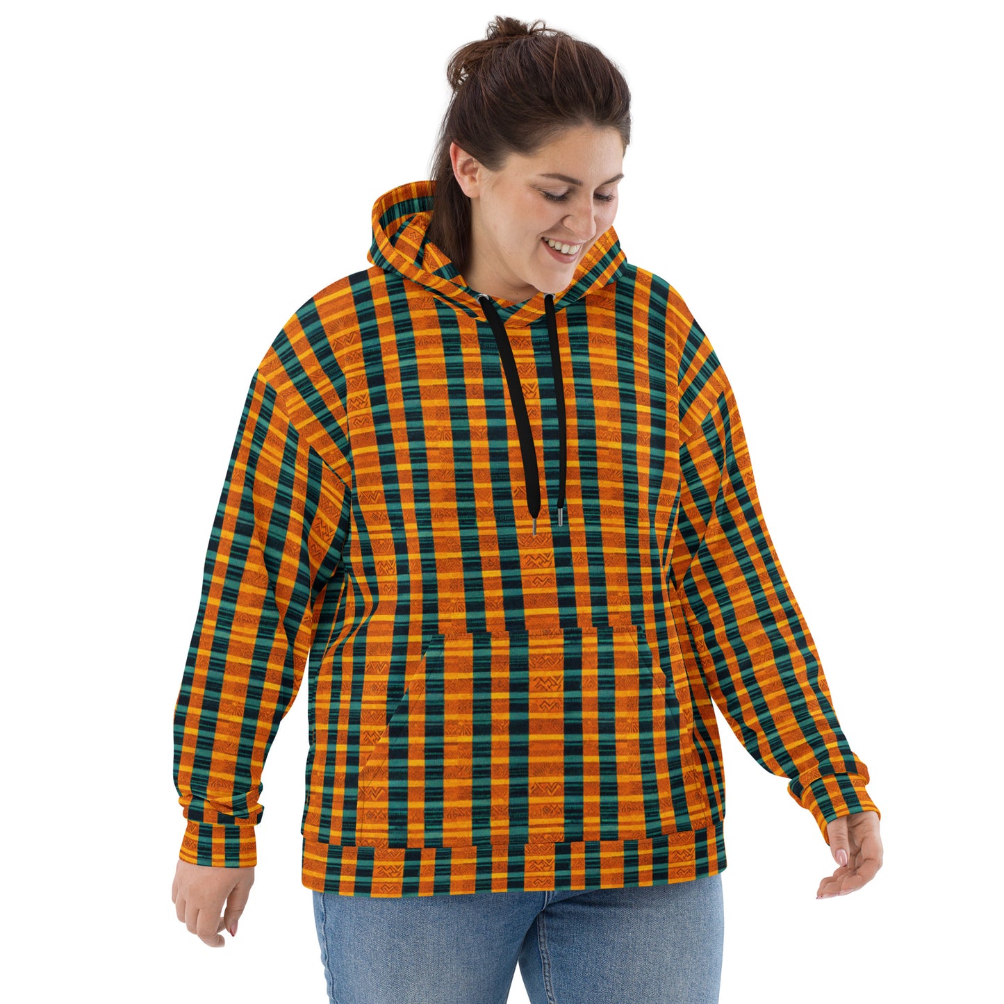 Teal & Tangerine Tapestry Women’s Hoodie