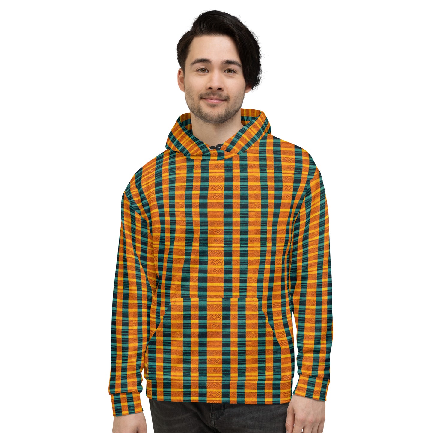 Teal & Tangerine Tapestry Hoodie