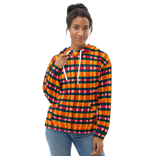 Tropical Fiesta Plaid Women’s Hoodie