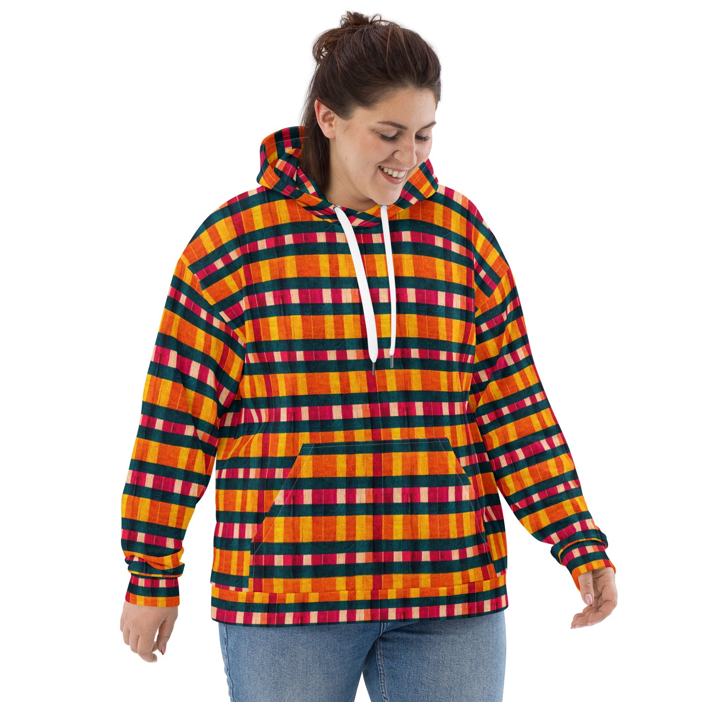 Tropical Fiesta Plaid Women’s Hoodie