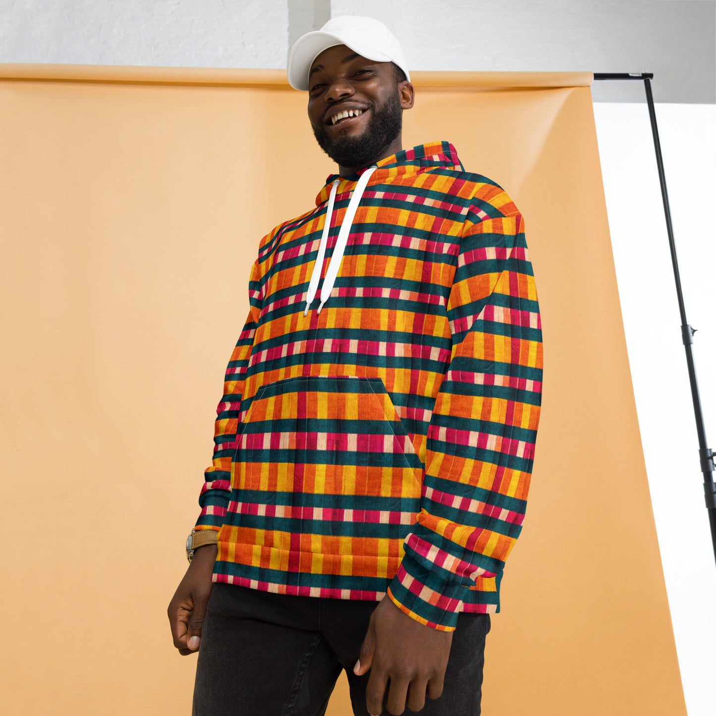 Tropical Fiesta Plaid Hoodie