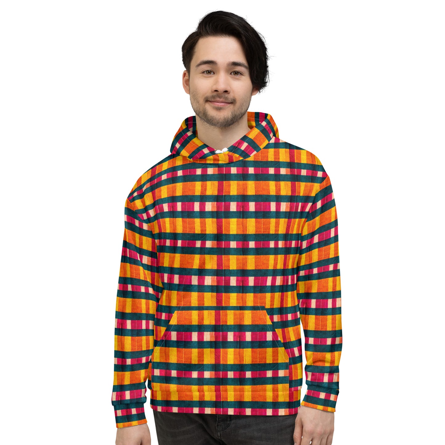 Tropical Fiesta Plaid Hoodie