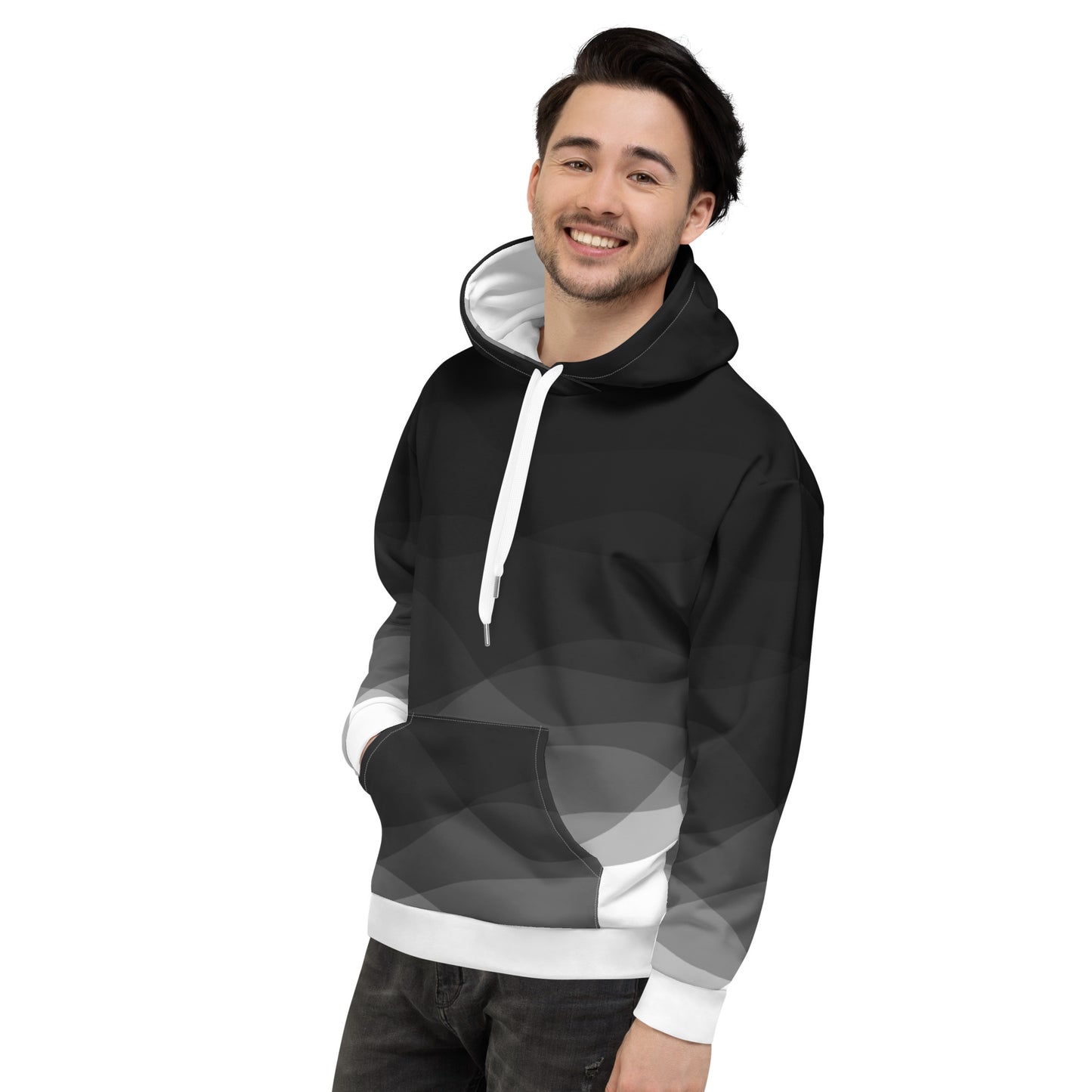 Graphite Waves Unisex Hoodie