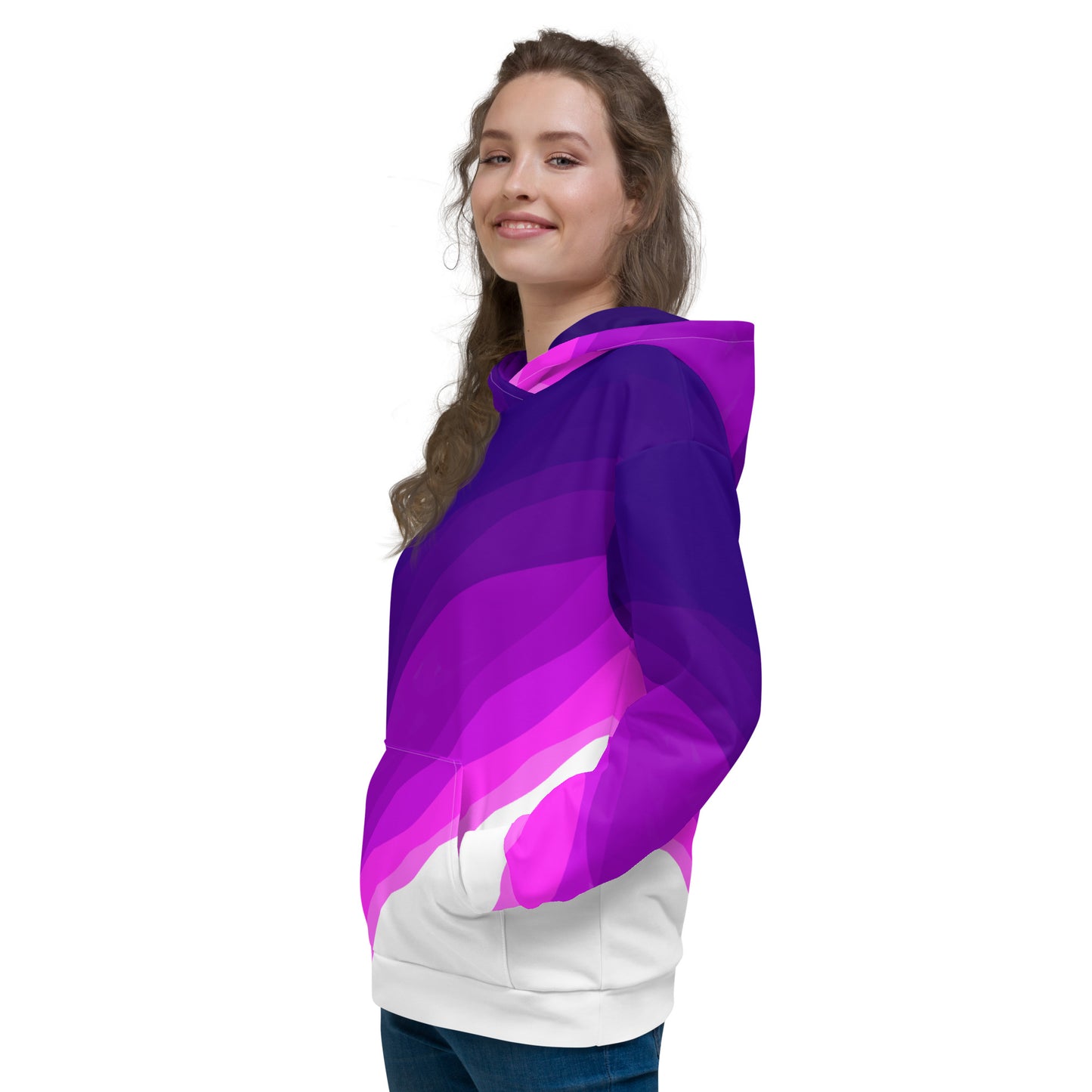 Plum Waves Unisex Hoodie