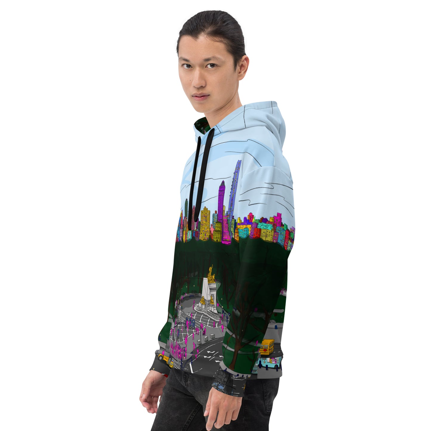 Central Park & Columbus Circle from Dizzy’s NYC Men’s Hoodie