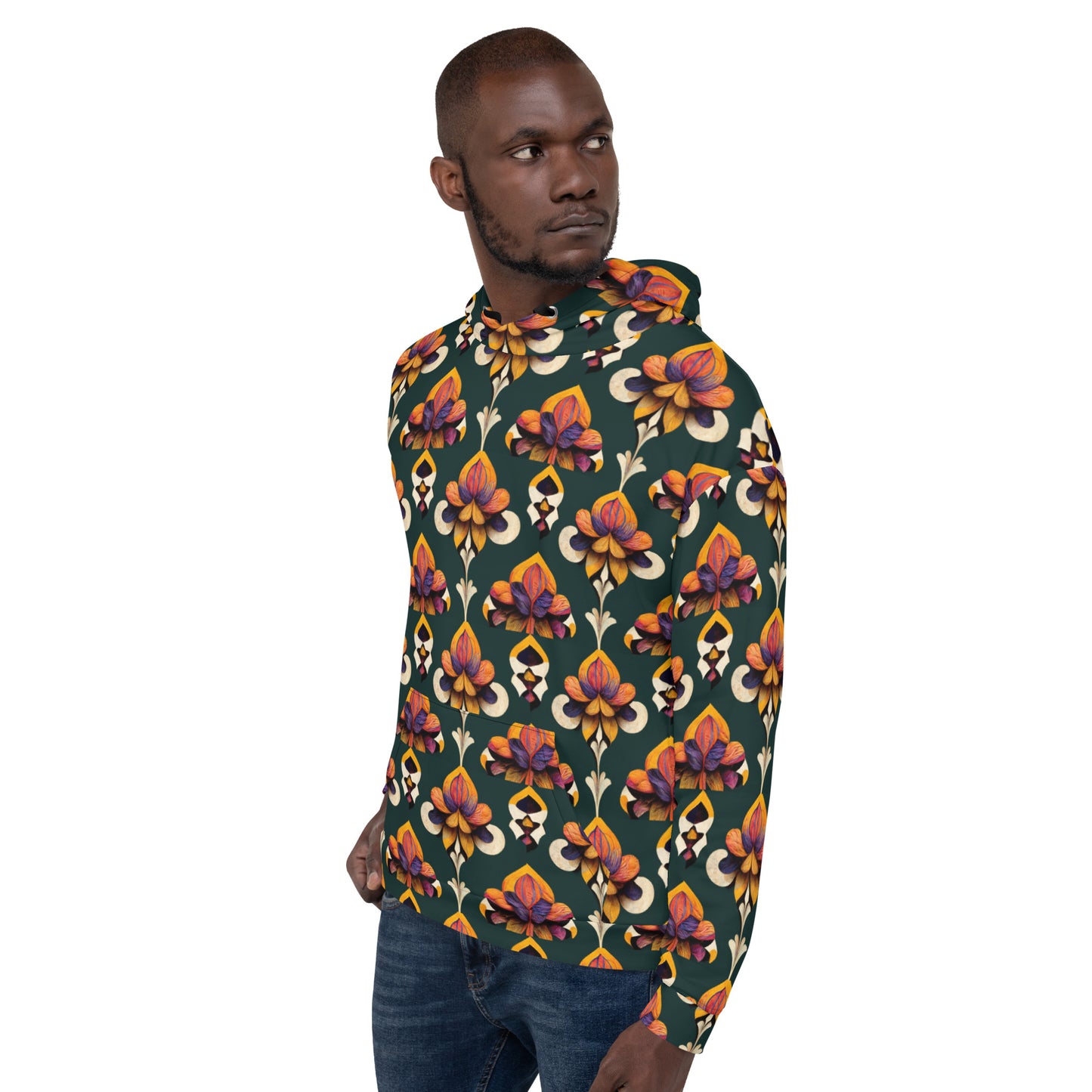 Taza’s Radiant Petals Men’s Hoodie