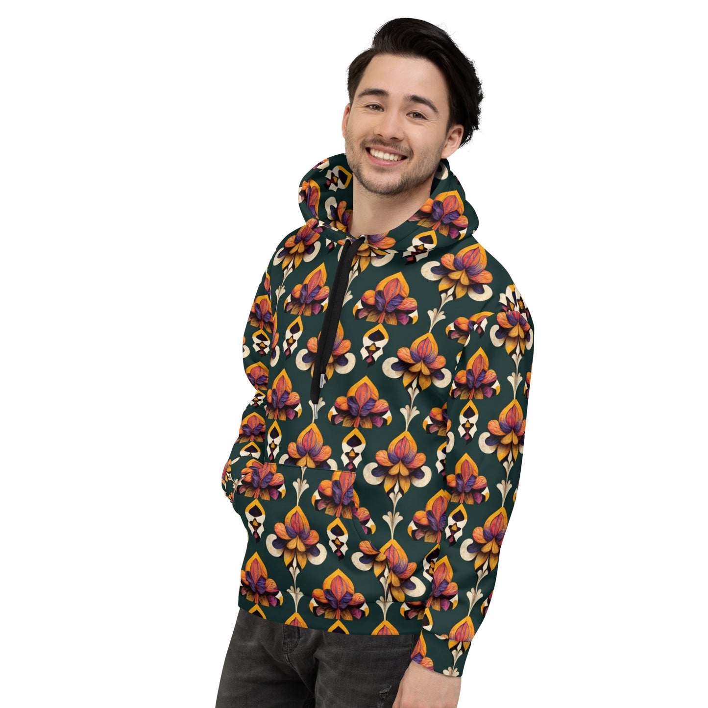 Taza’s Radiant Petals Men’s Hoodie