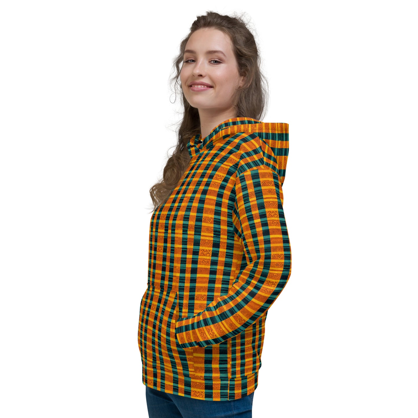 Teal & Tangerine Tapestry Women’s Hoodie