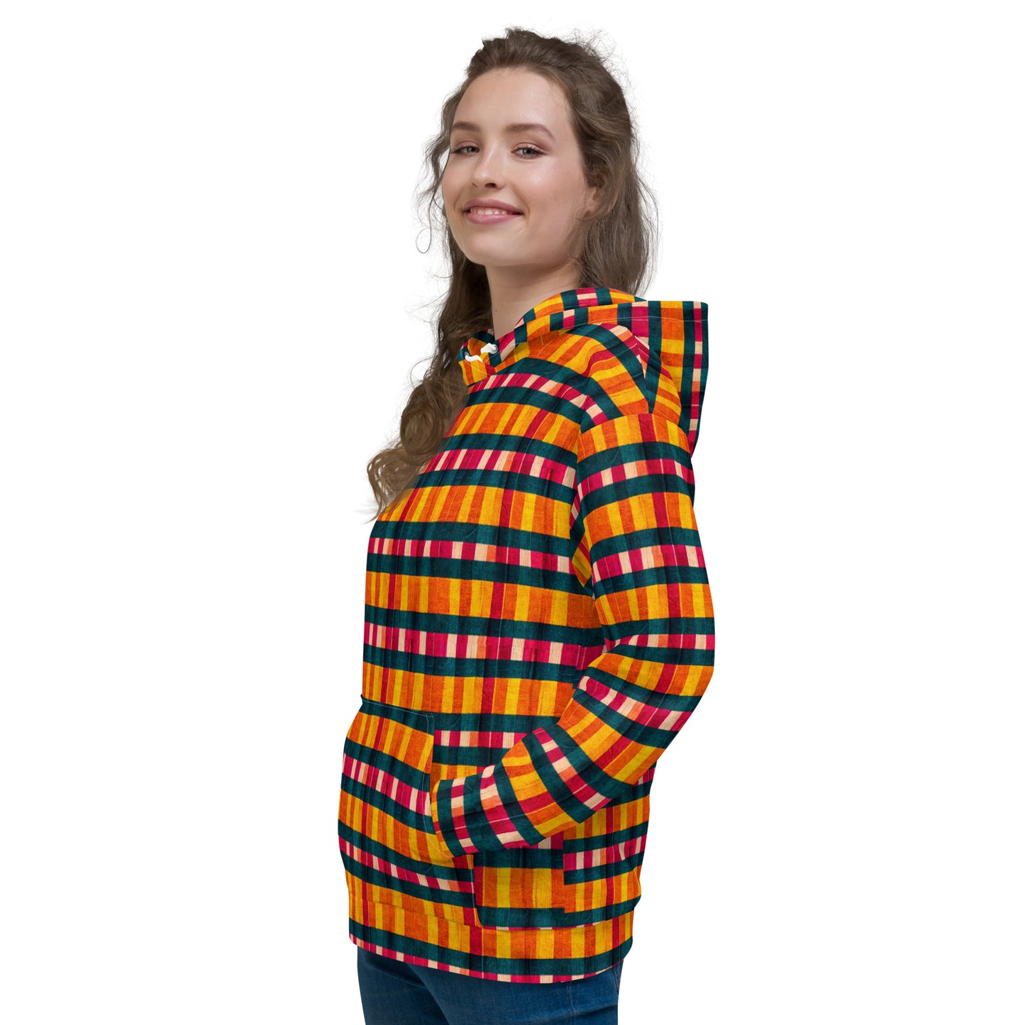 Tropical Fiesta Plaid Women’s Hoodie