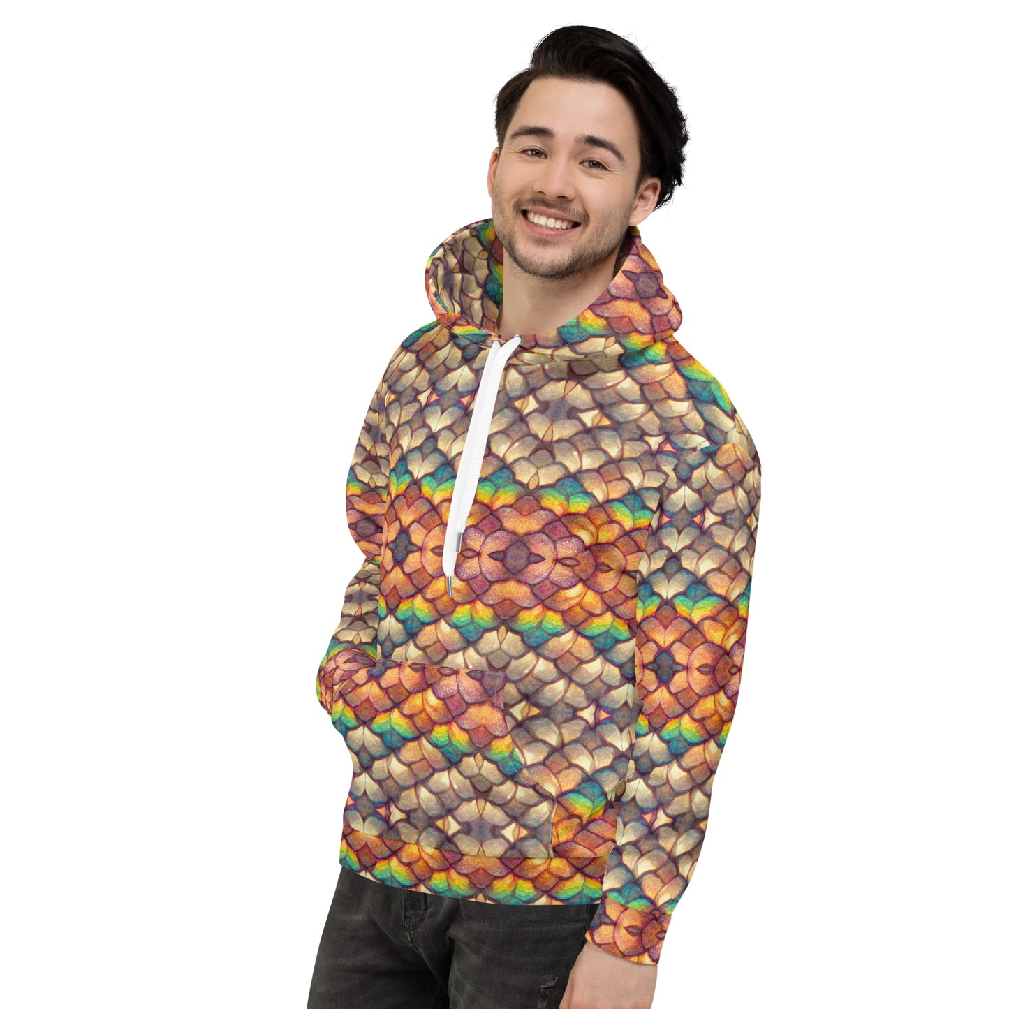 Cloeyra, the Radiant Aether Dragon Men’s Hoodie