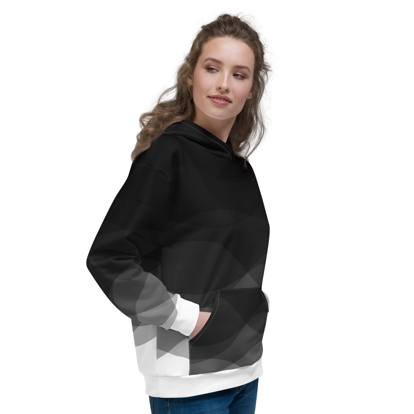 Graphite Waves Unisex Hoodie