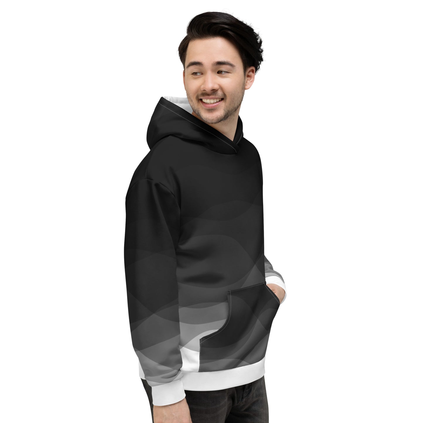 Graphite Waves Unisex Hoodie