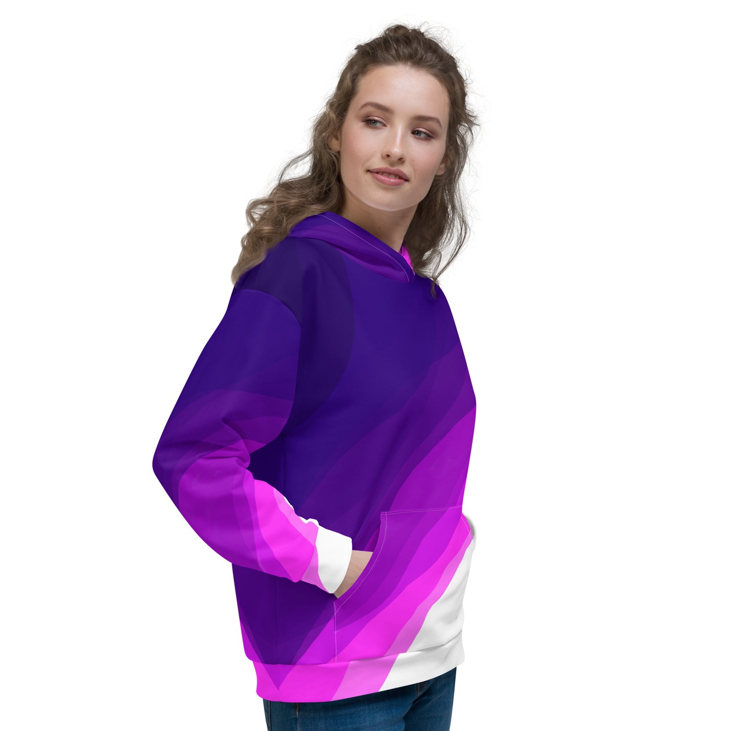 Plum Waves Unisex Hoodie