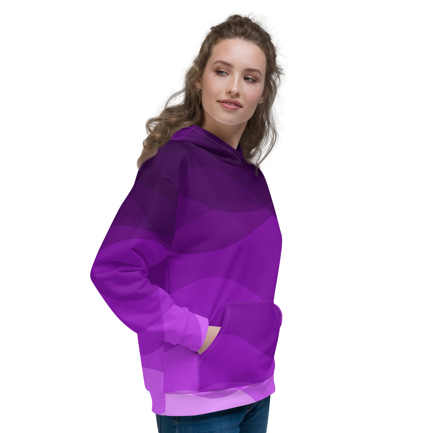 Plum Waves II Unisex Hoodie