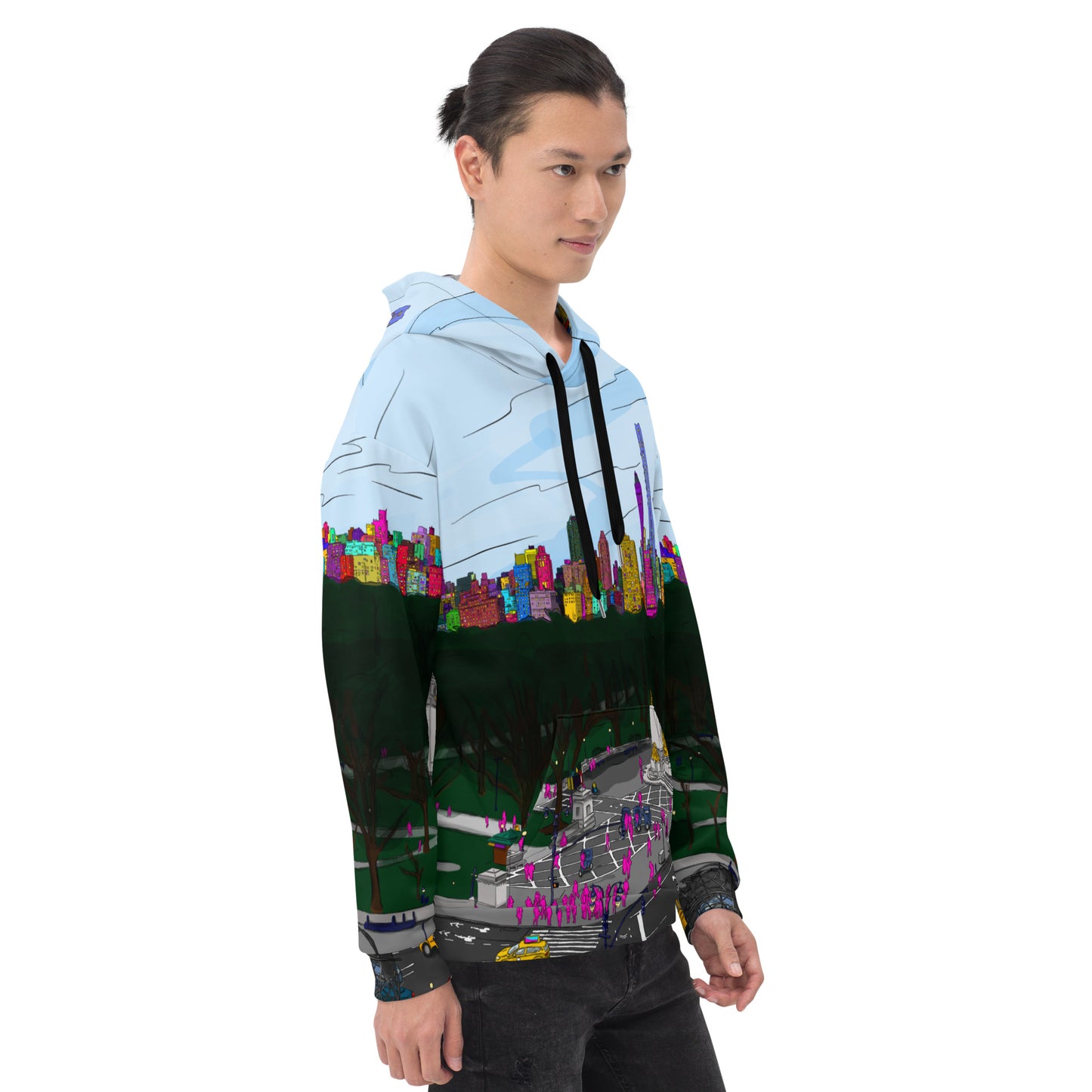 Central Park & Columbus Circle from Dizzy’s NYC Men’s Hoodie