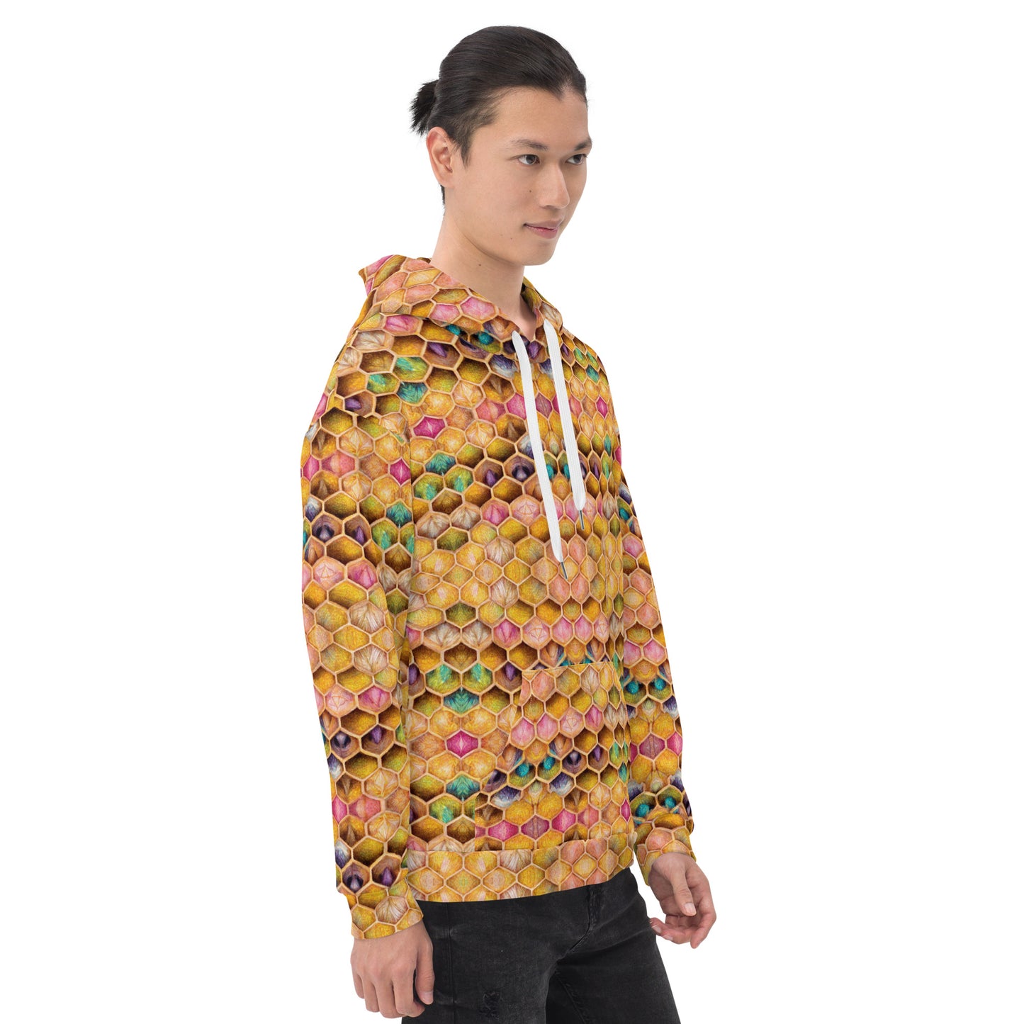 Rainbow Hive Radiance Men’s Hoodie