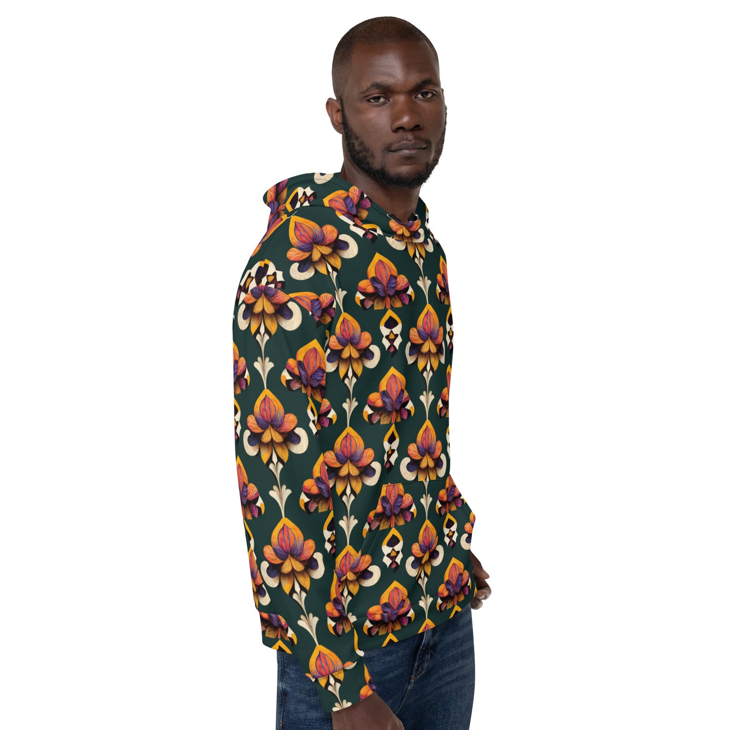 Taza’s Radiant Petals Men’s Hoodie