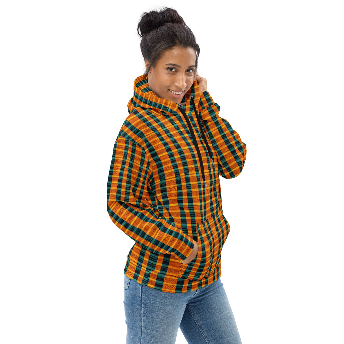 Teal & Tangerine Tapestry Women’s Hoodie