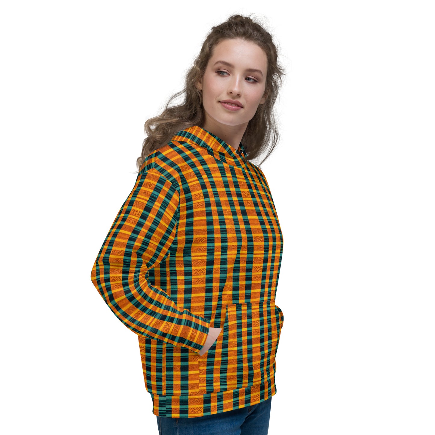 Teal & Tangerine Tapestry Women’s Hoodie