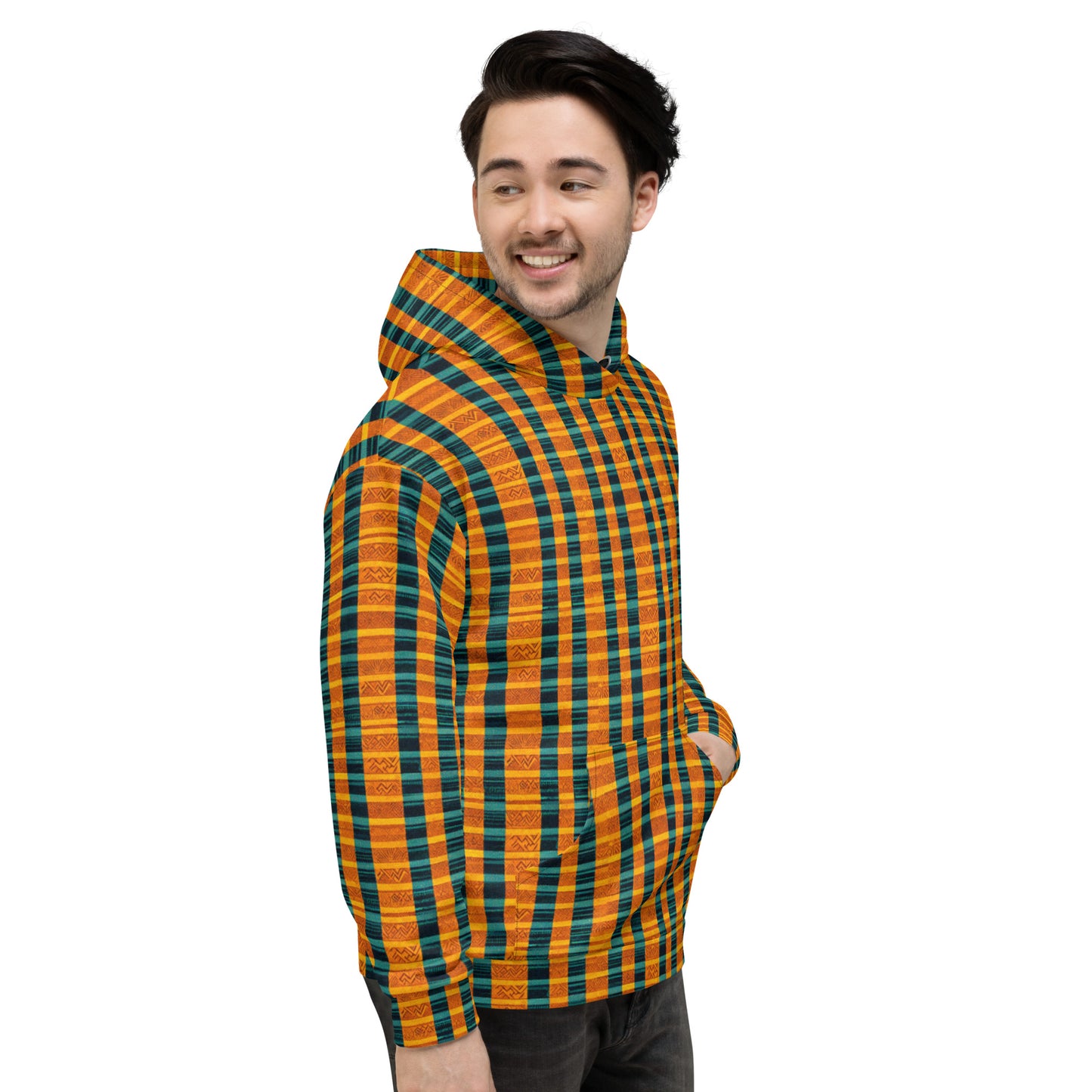 Teal & Tangerine Tapestry Hoodie