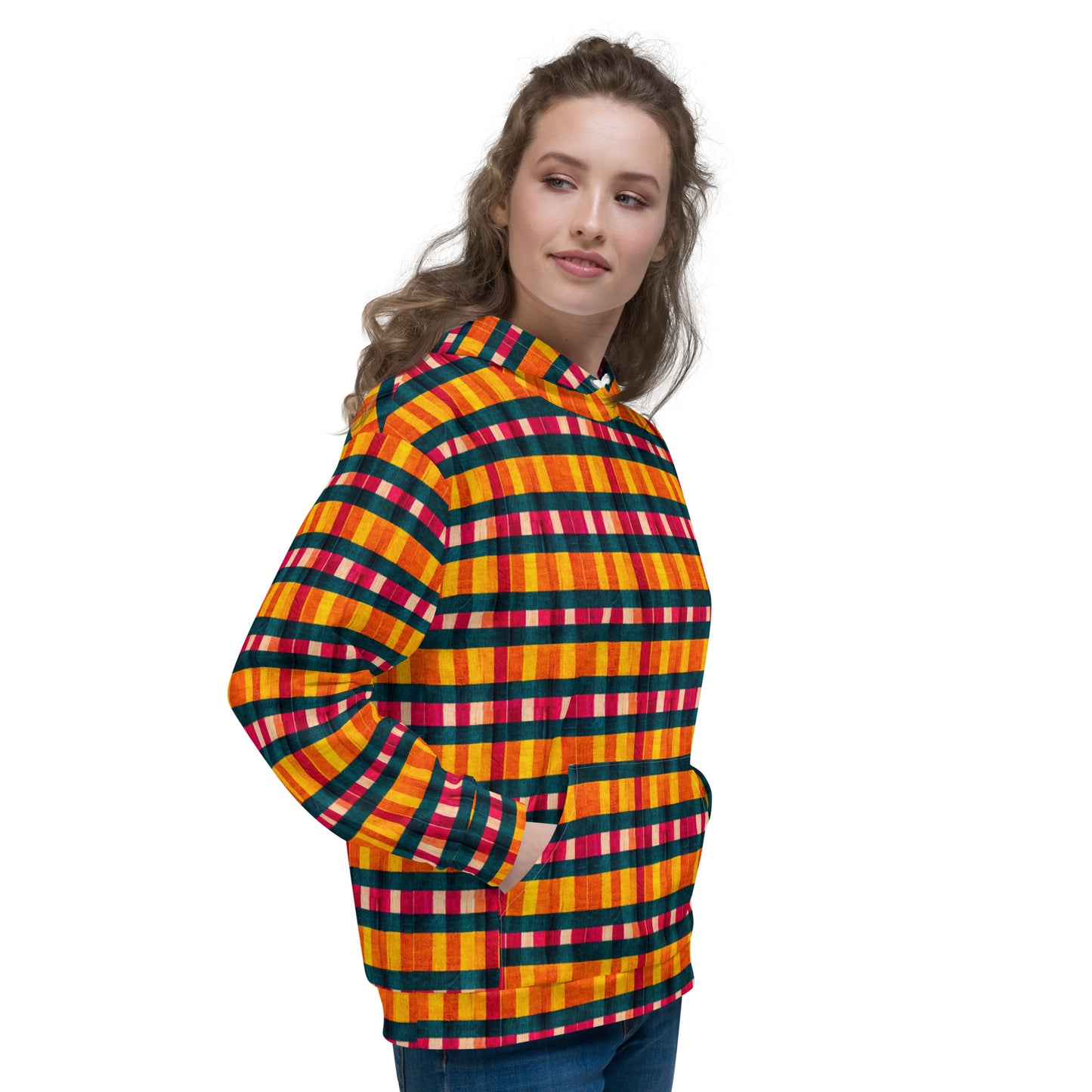 Tropical Fiesta Plaid Women’s Hoodie