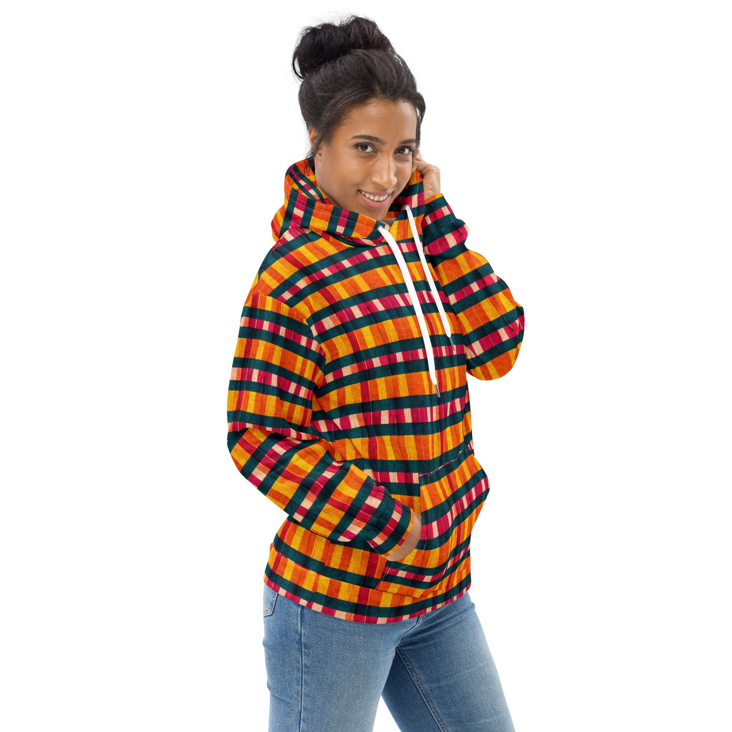 Tropical Fiesta Plaid Women’s Hoodie