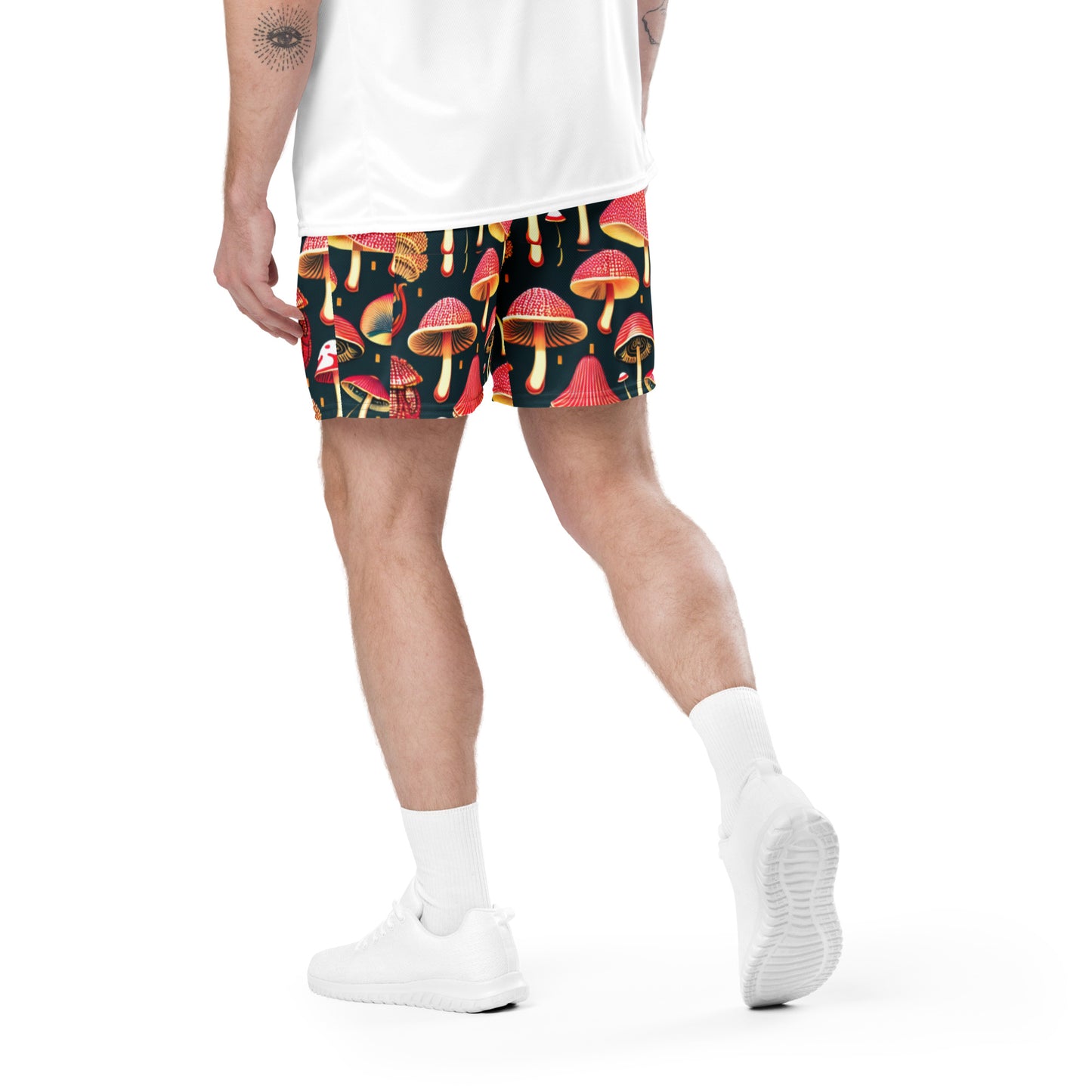 Whimsical Mushrooms Men’s mesh shorts