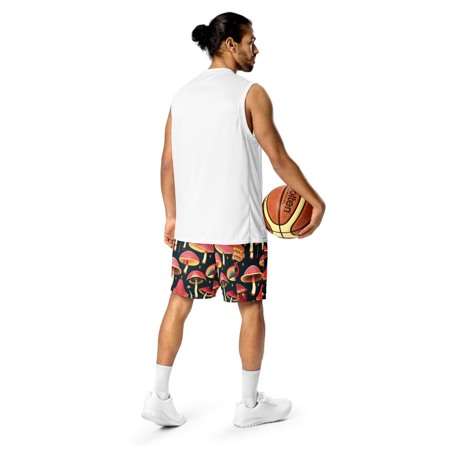 Whimsical Mushrooms Men’s mesh shorts