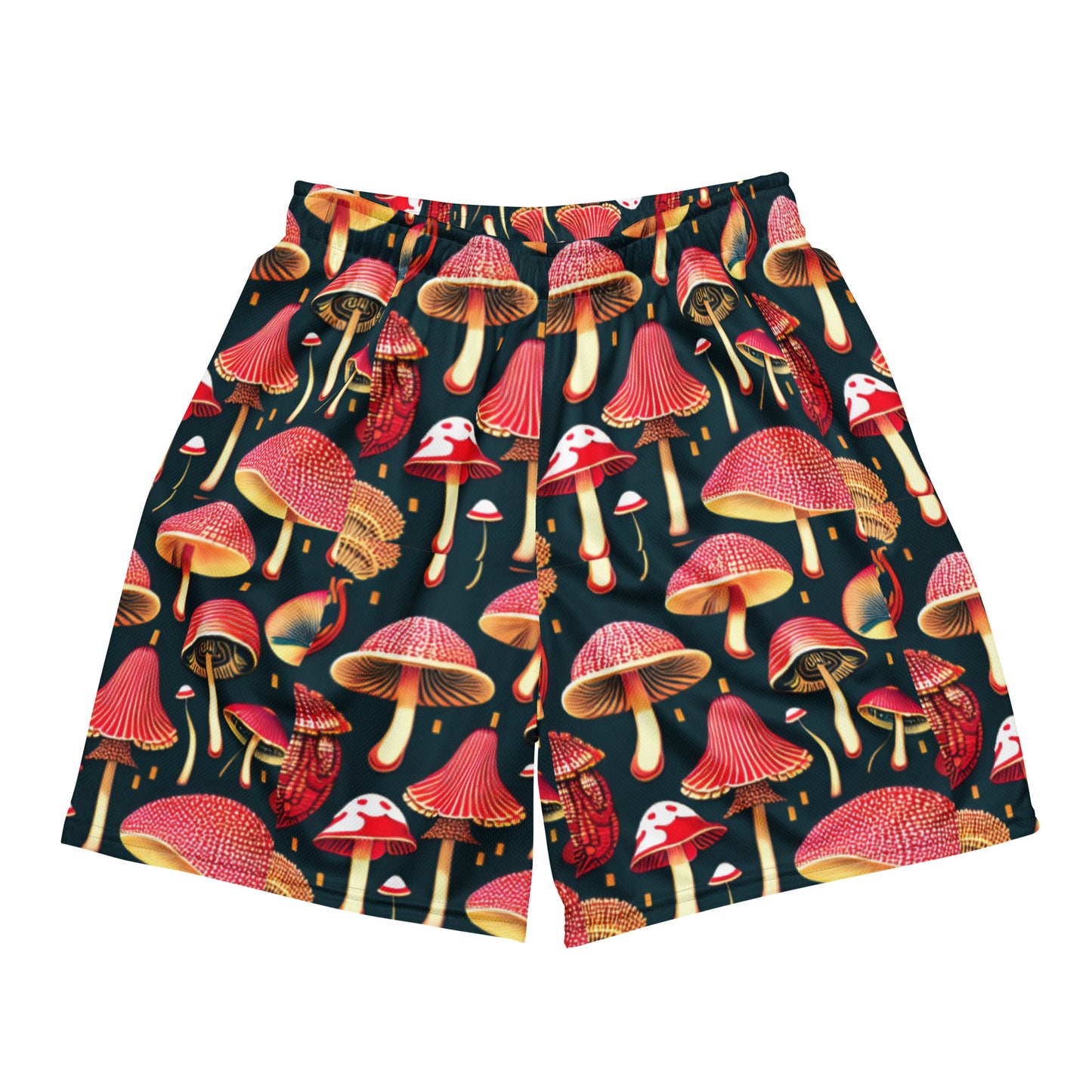 Whimsical Mushrooms Men’s mesh shorts