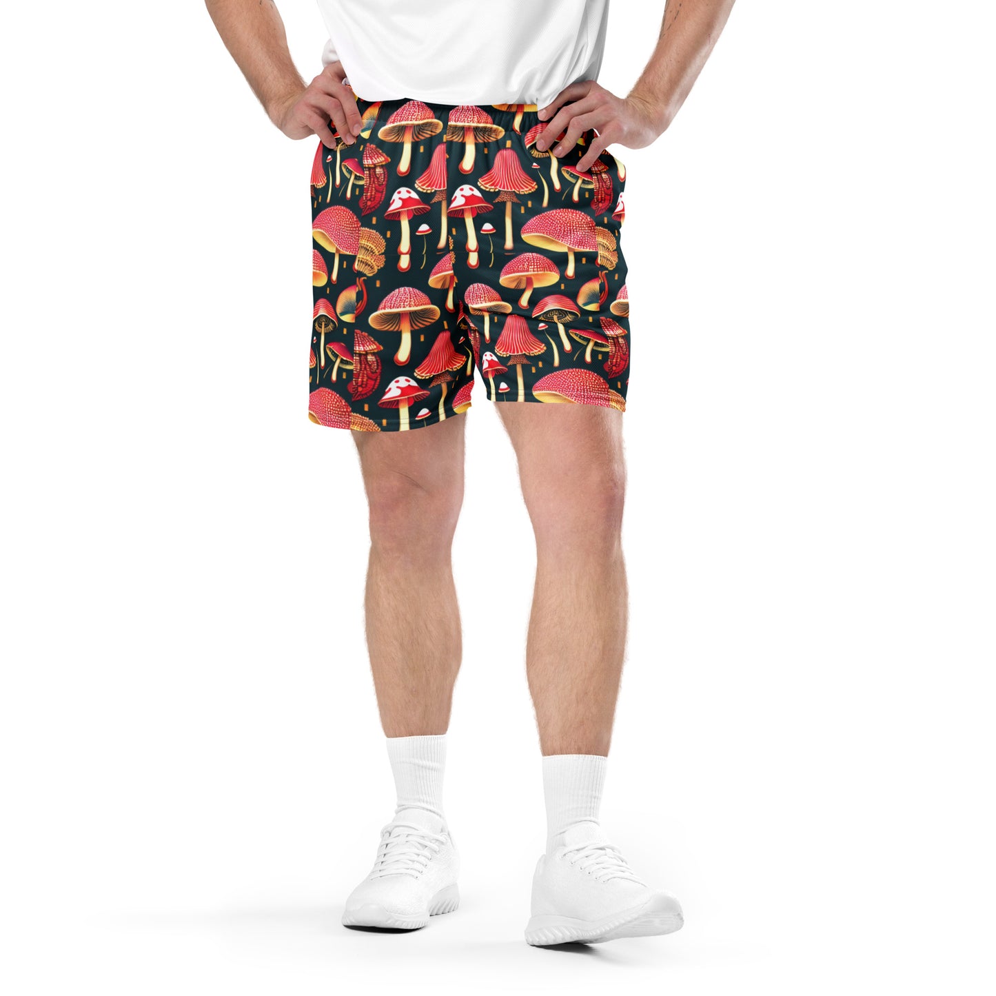 Whimsical Mushrooms Men’s mesh shorts