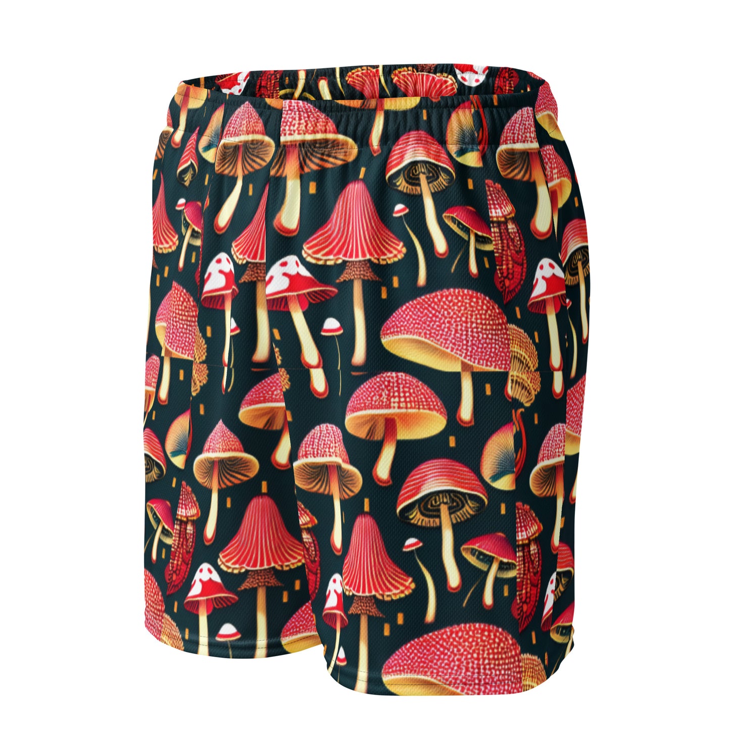 Whimsical Mushrooms Men’s mesh shorts