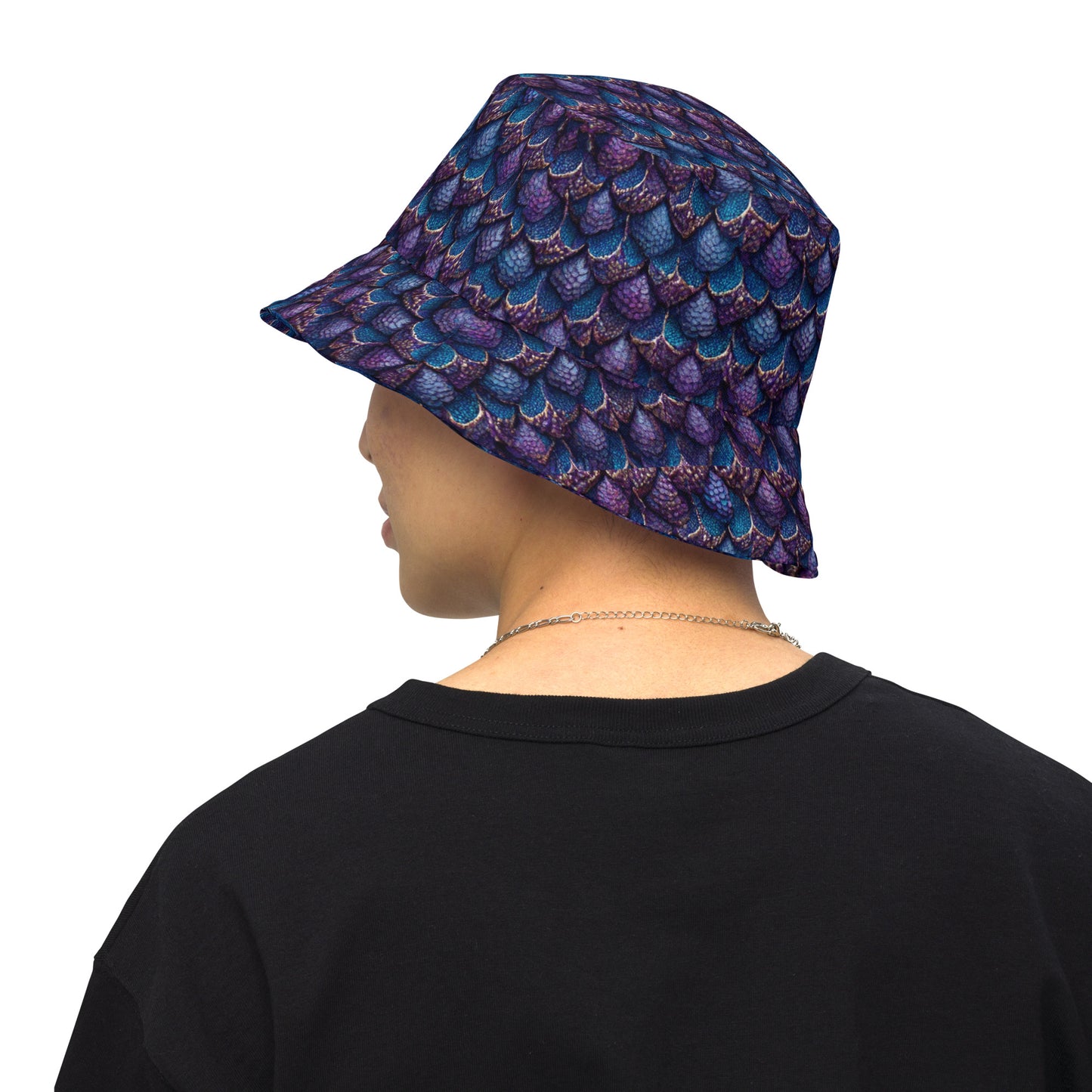 Luminosa, the Radiant Amethyst Drakon Reversible bucket hat