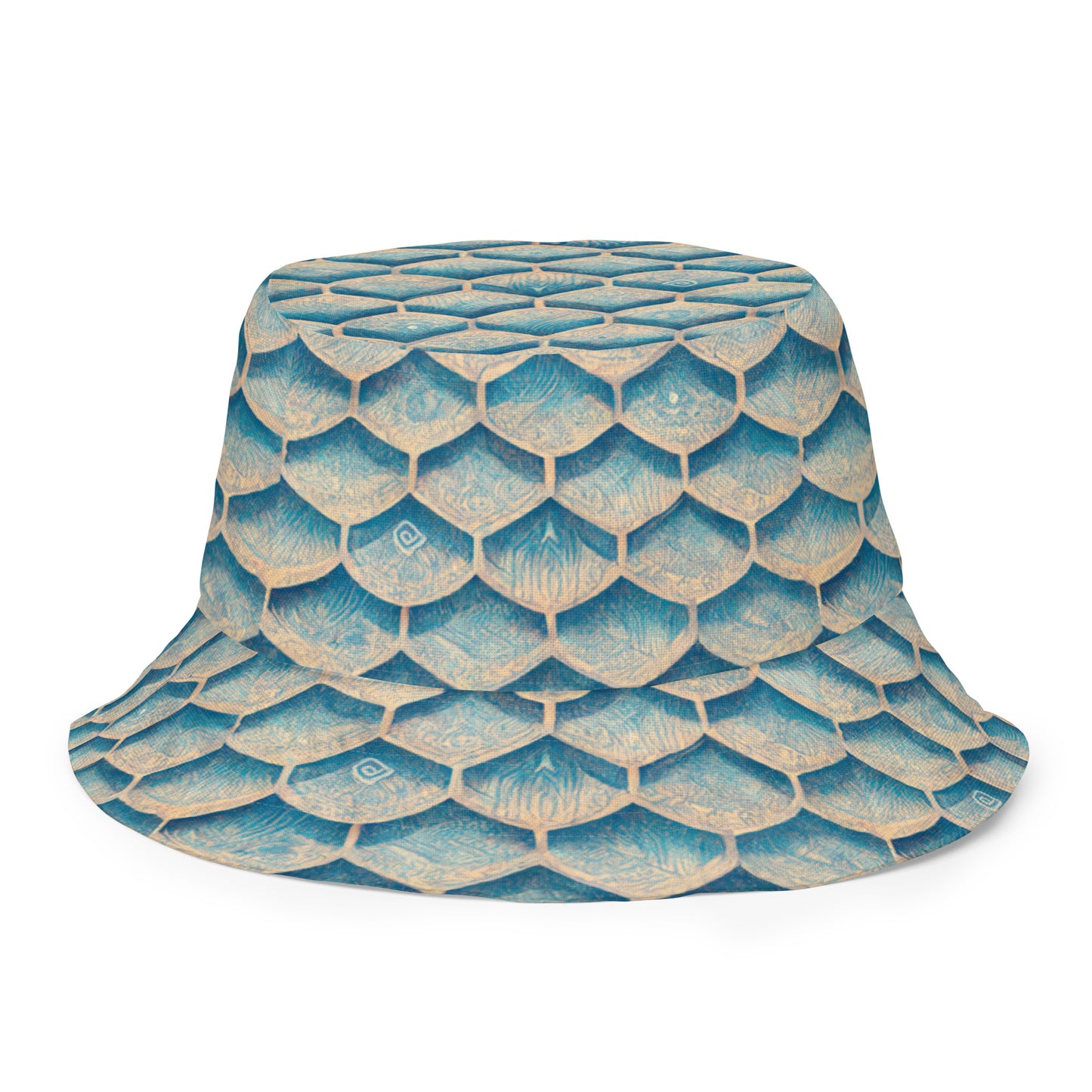 Seafoam Scales Reversible bucket hat