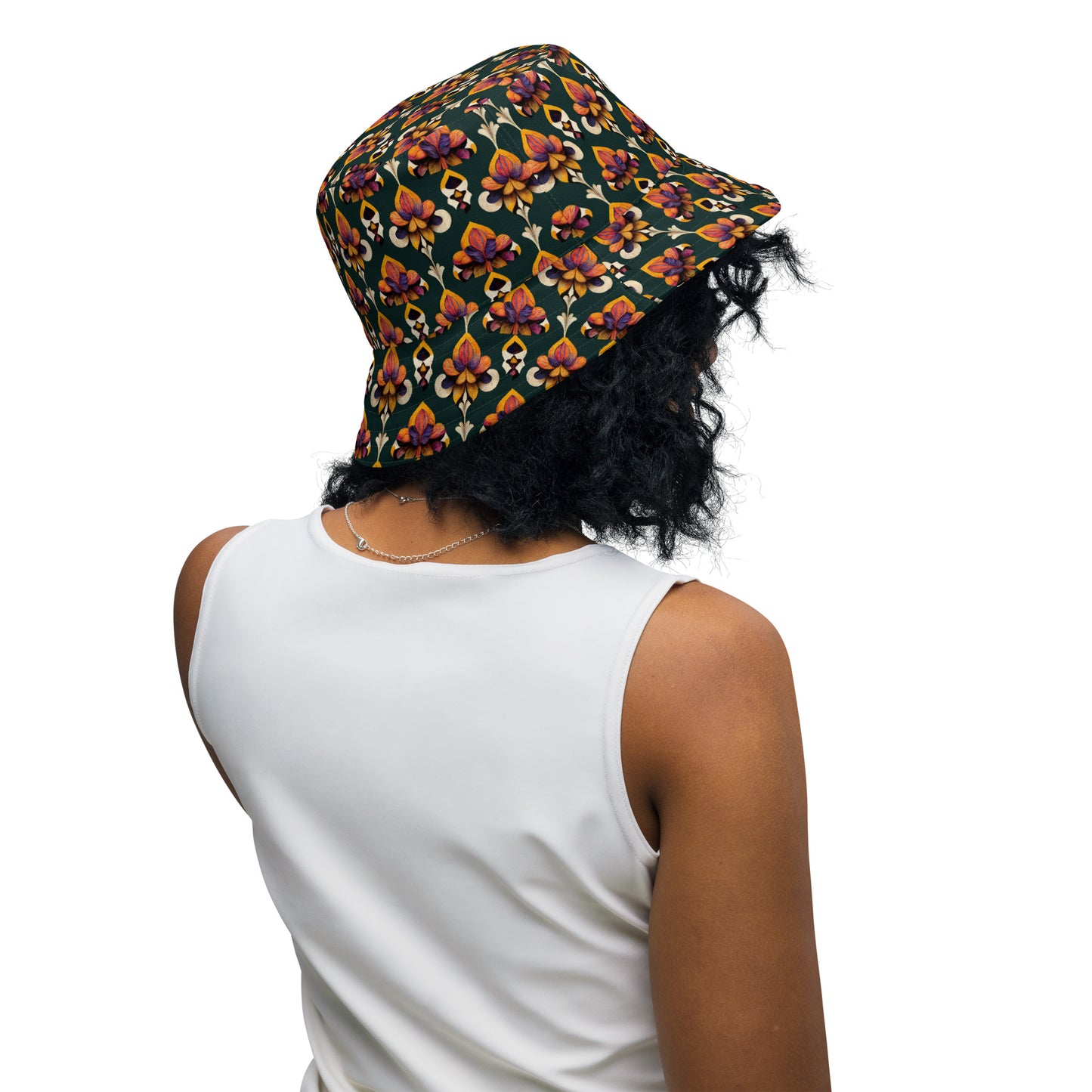Taza’s Radiant Petals Reversible bucket hat