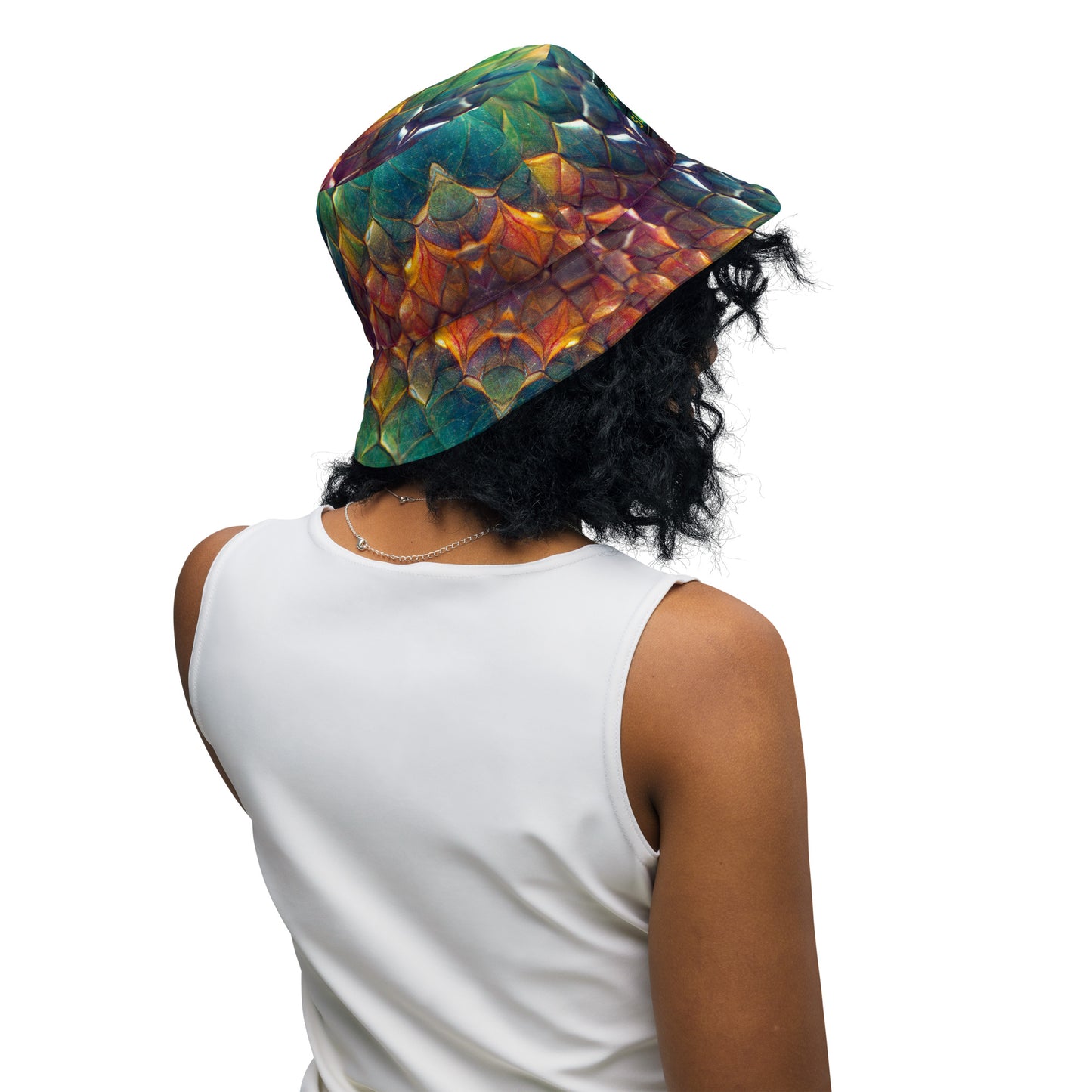 Prismijimmy, the Rainbow Guardian Dragon Reversible bucket hat