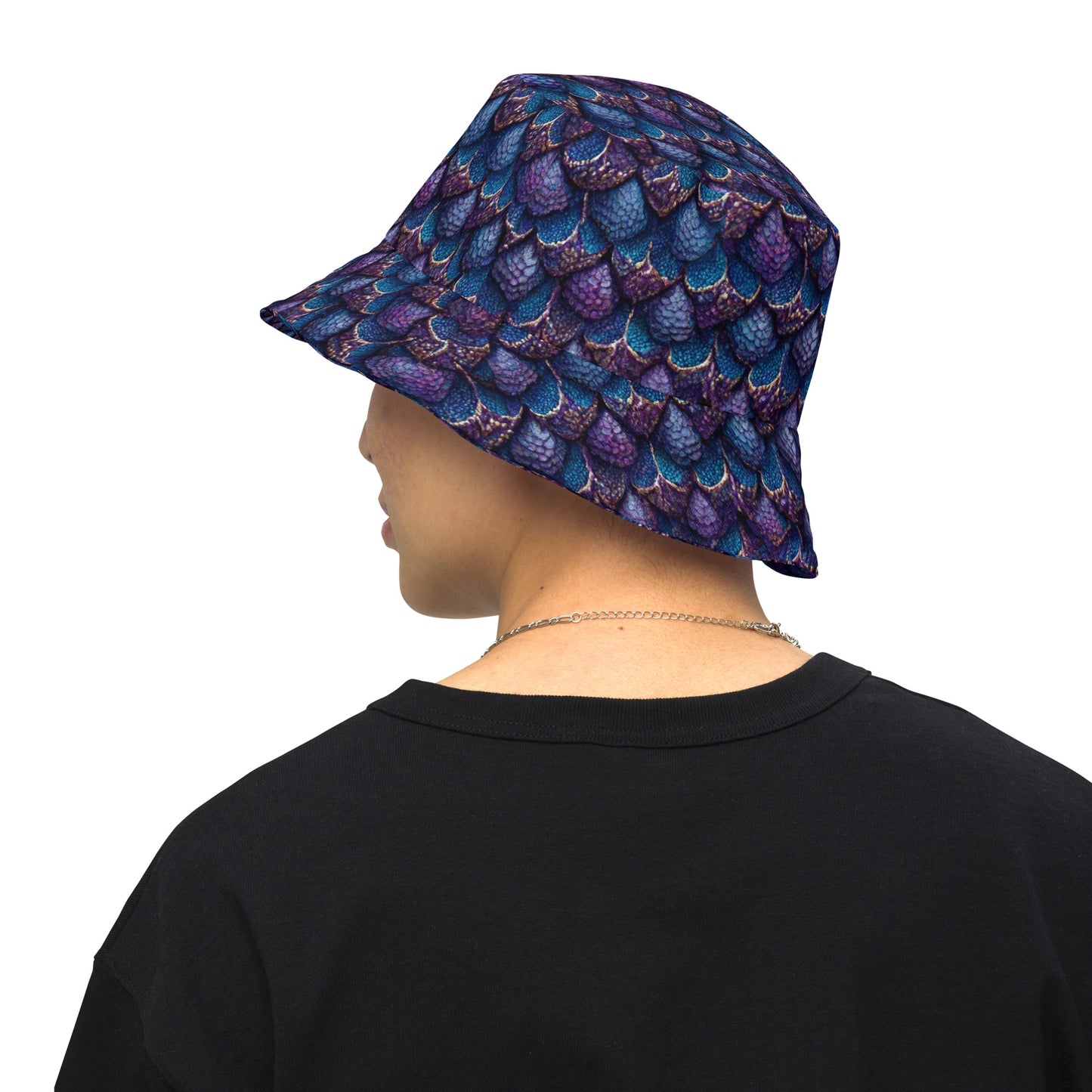 Luminosa, the Radiant Amethyst Drakon Reversible bucket hat